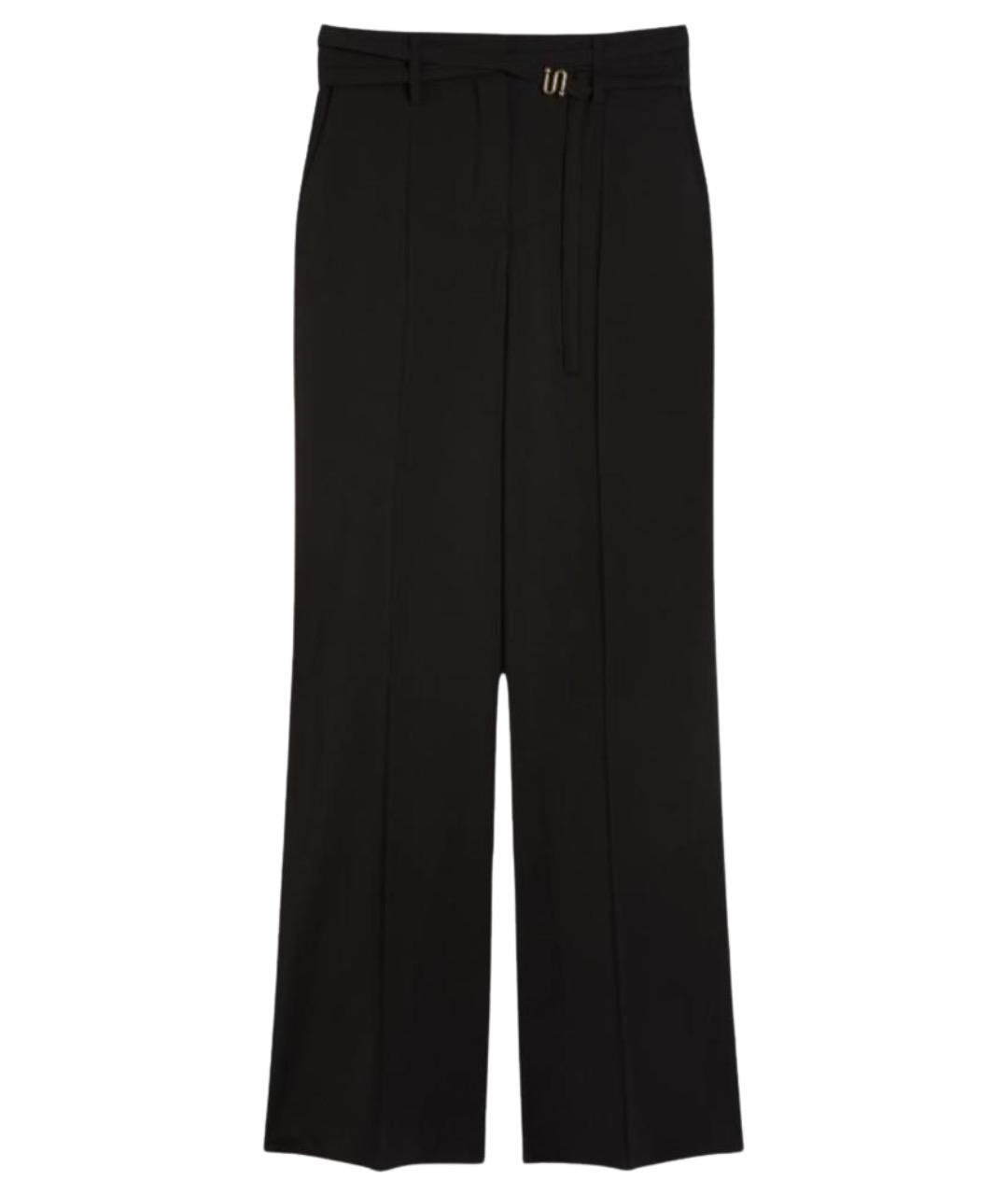 SPORTMAX Черные шерстяные брюки широкие, фото 1