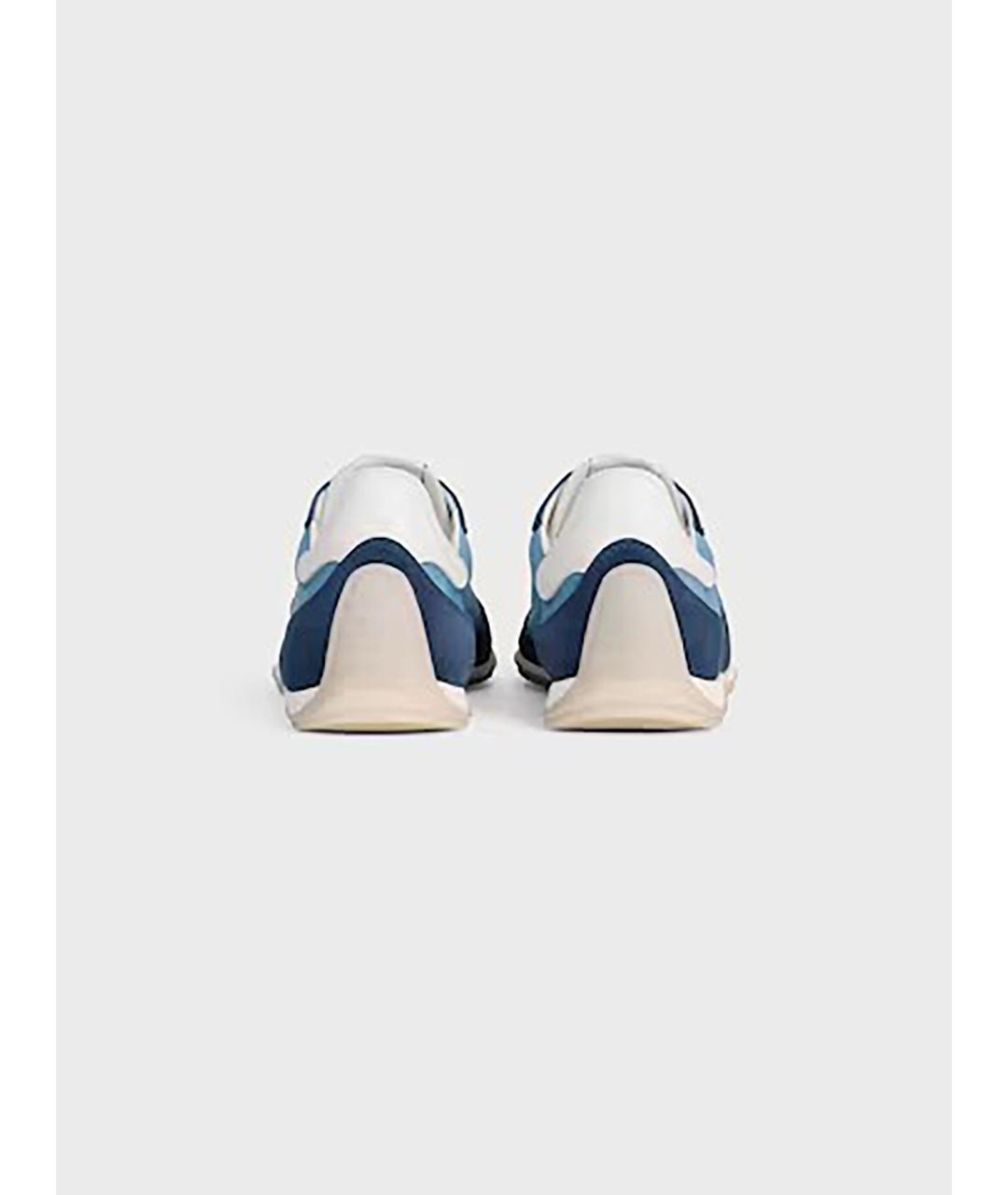 CELINE Голубые кожаные кроссовки, фото 3