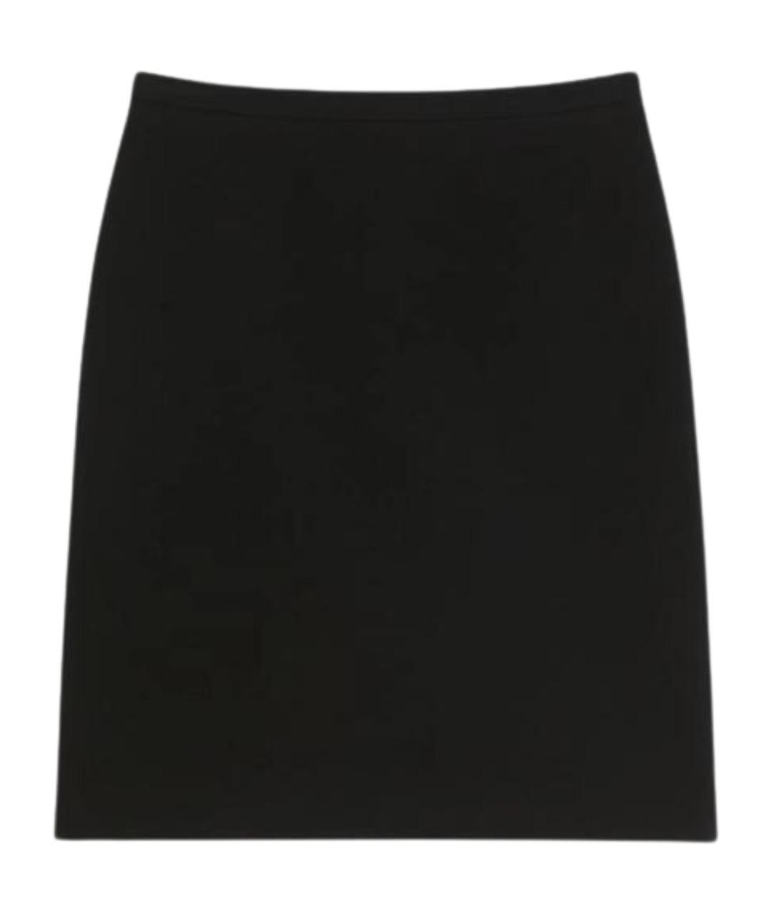 MAX MARA STUDIO Черная ацетатная юбка мини, фото 1