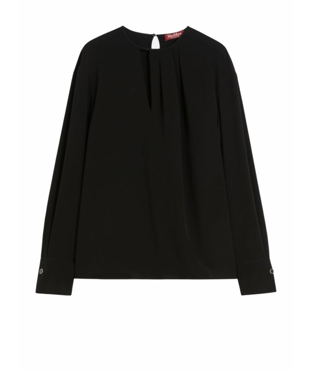 MAX MARA STUDIO Черная ацетатная блузы, фото 1