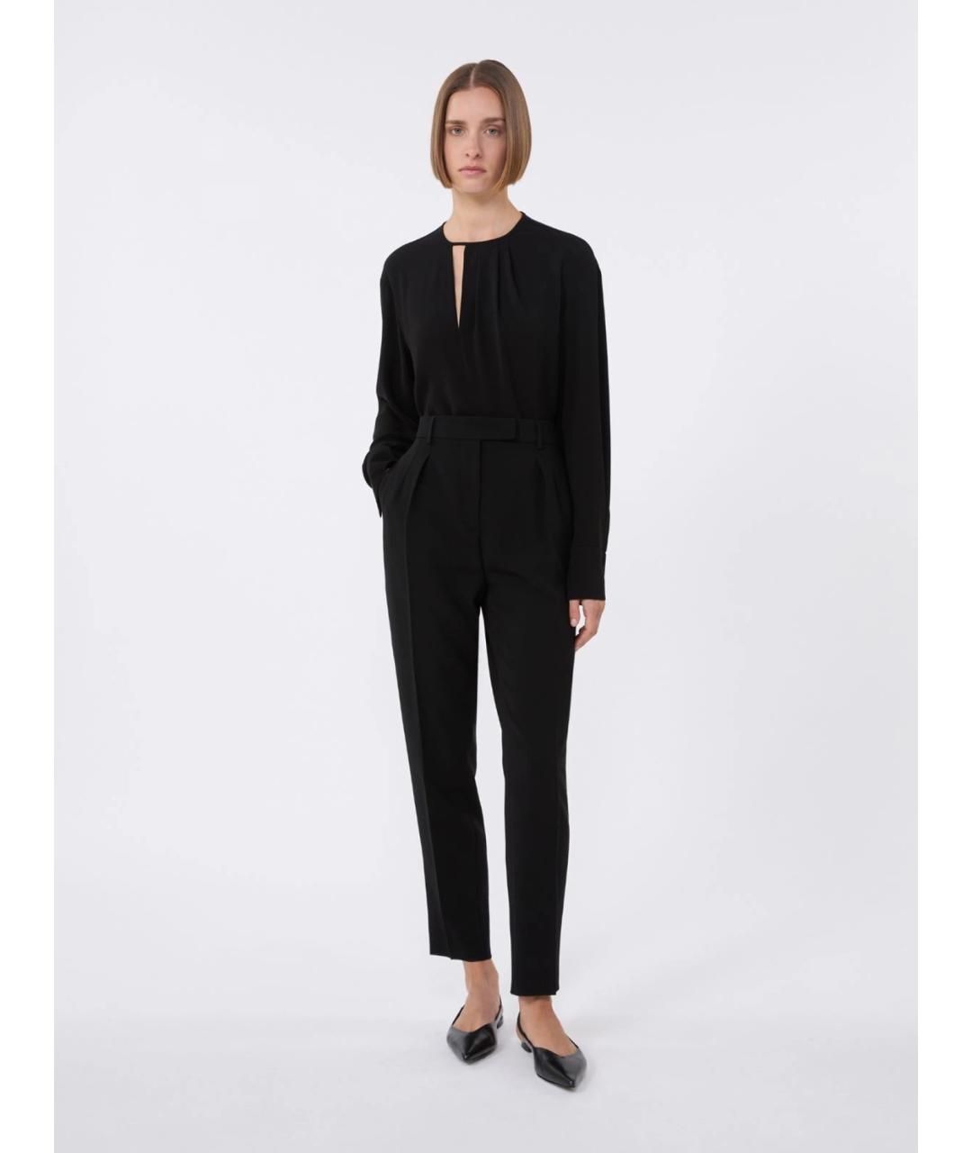 MAX MARA STUDIO Черная ацетатная блузы, фото 2