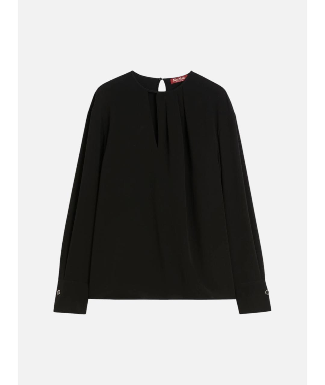 MAX MARA STUDIO Черная ацетатная блузы, фото 6