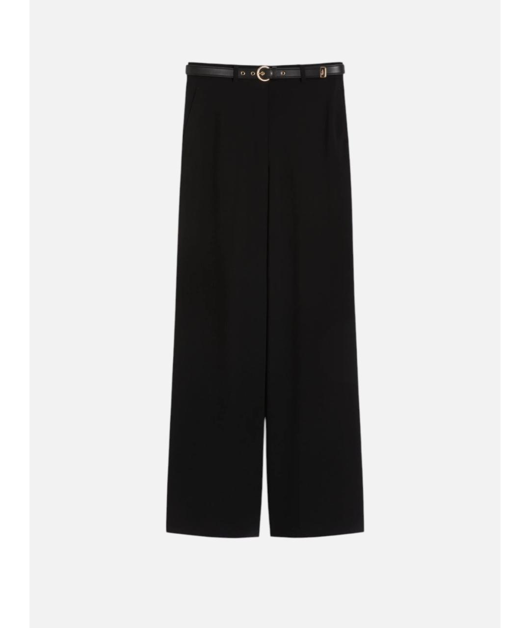 MAX MARA STUDIO Черные ацетатные брюки широкие, фото 6