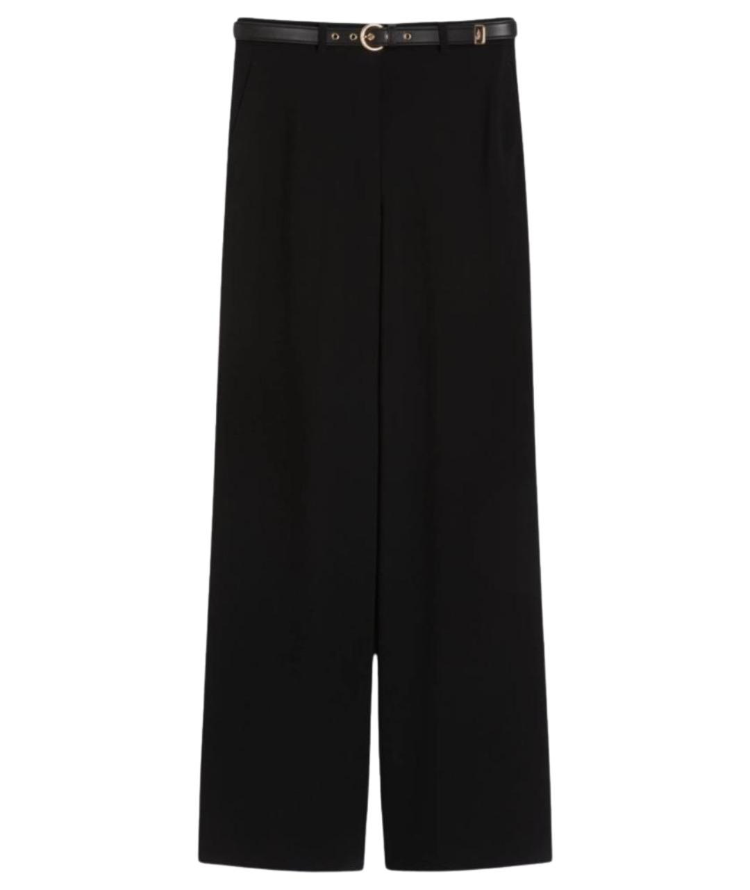 MAX MARA STUDIO Черные ацетатные брюки широкие, фото 1