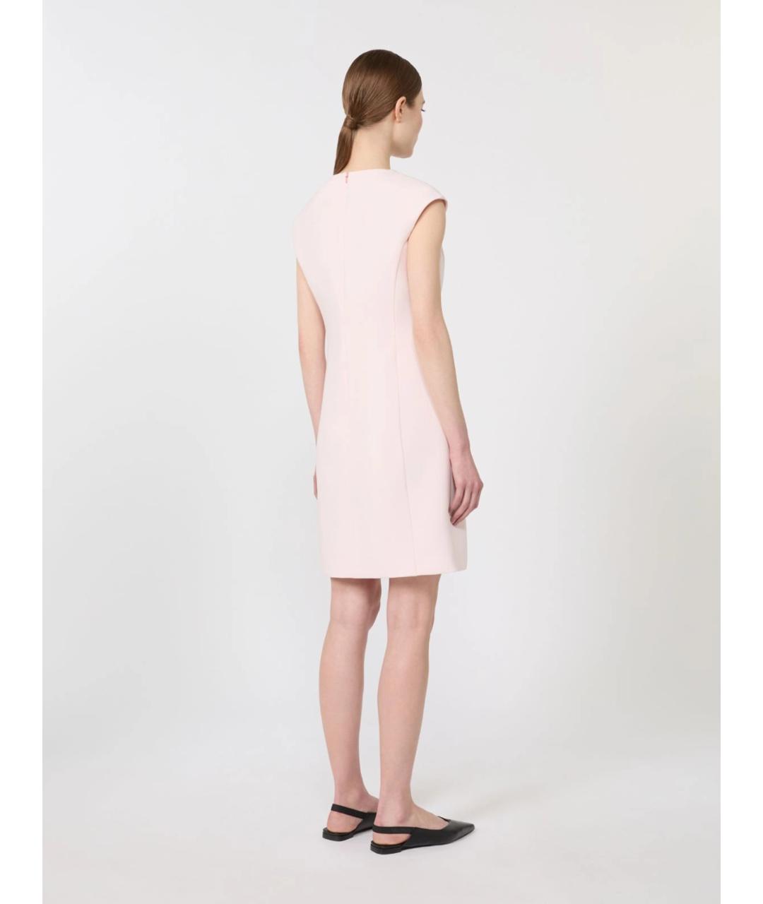 MAX MARA STUDIO Розовое ацетатное повседневное платье, фото 4