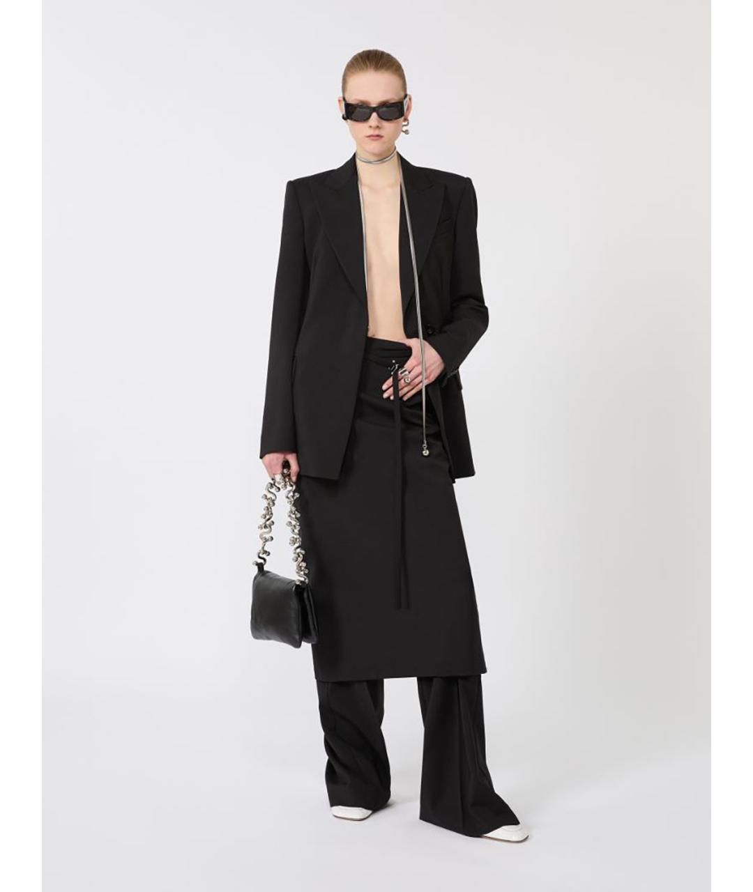 SPORTMAX Черный шерстяной жакет/пиджак, фото 2