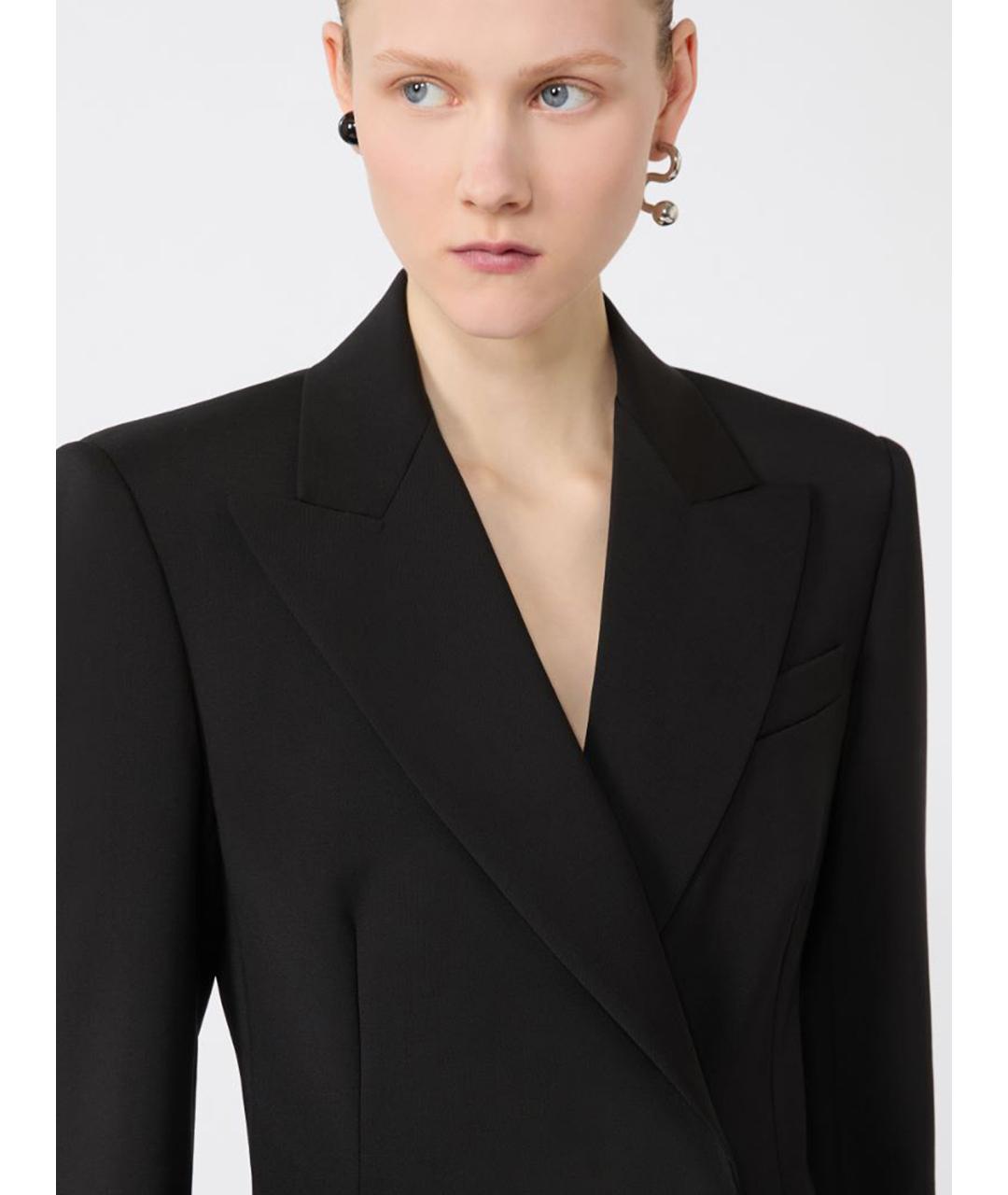 SPORTMAX Черный шерстяной жакет/пиджак, фото 3
