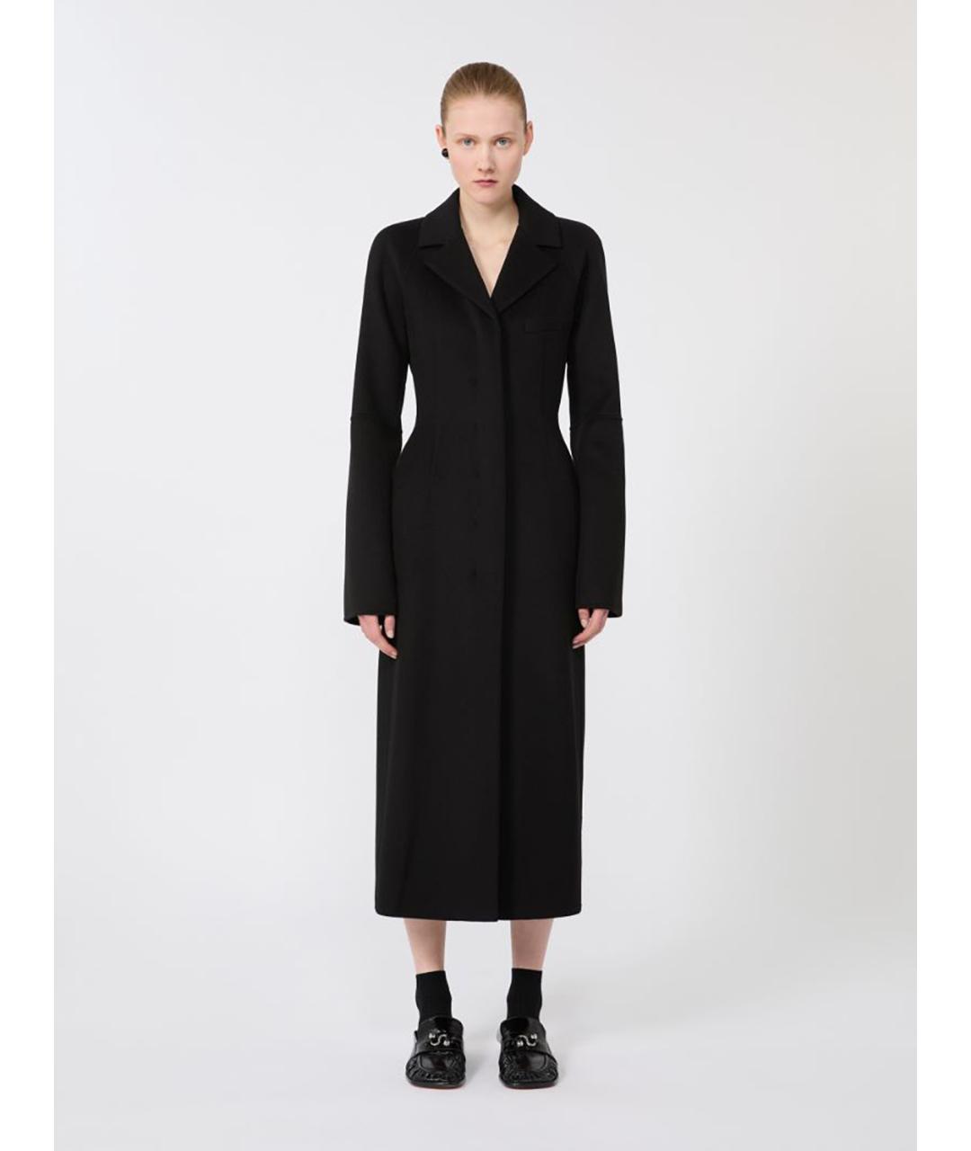 SPORTMAX Черное шерстяное пальто, фото 3