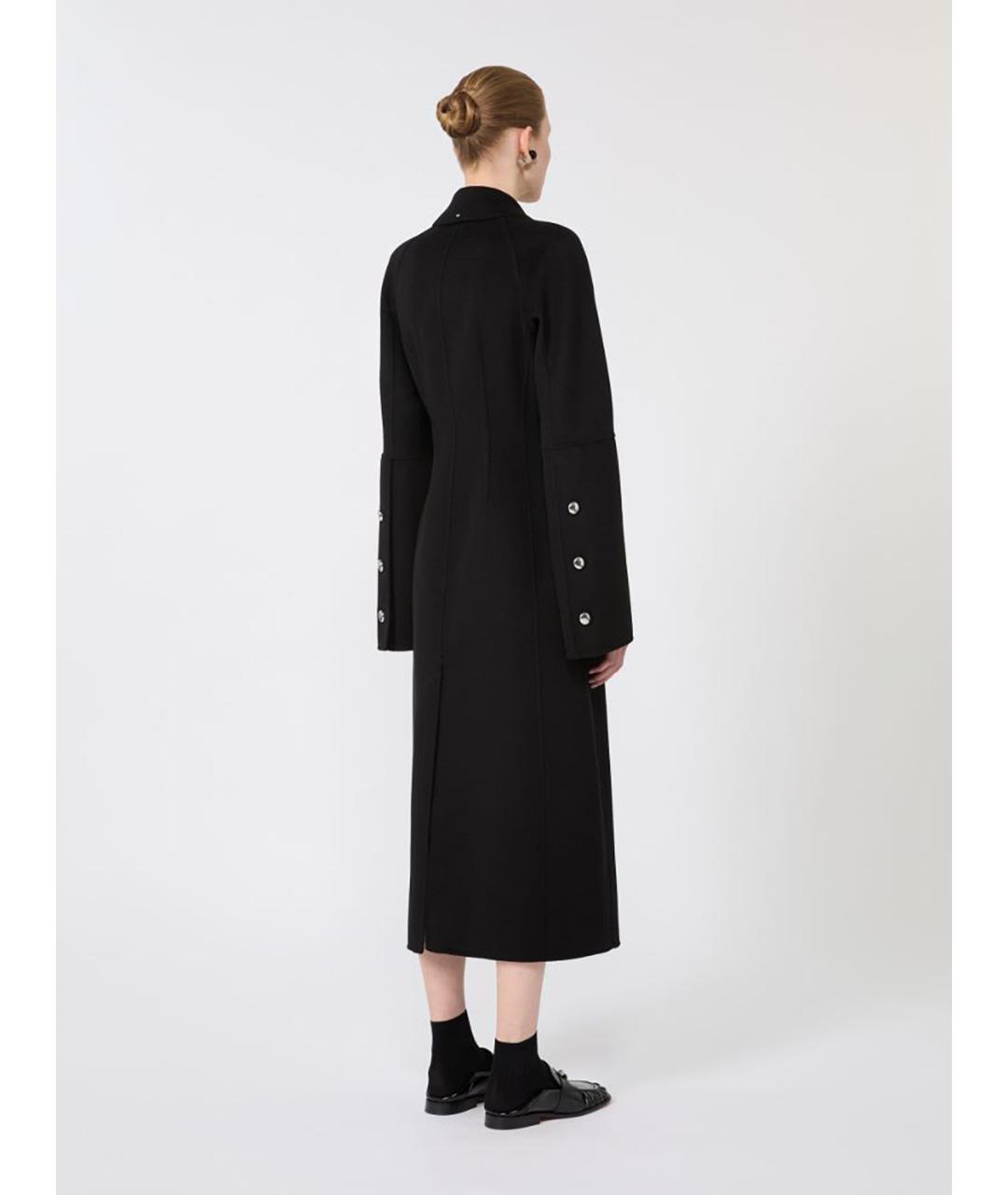 SPORTMAX Черное шерстяное пальто, фото 4