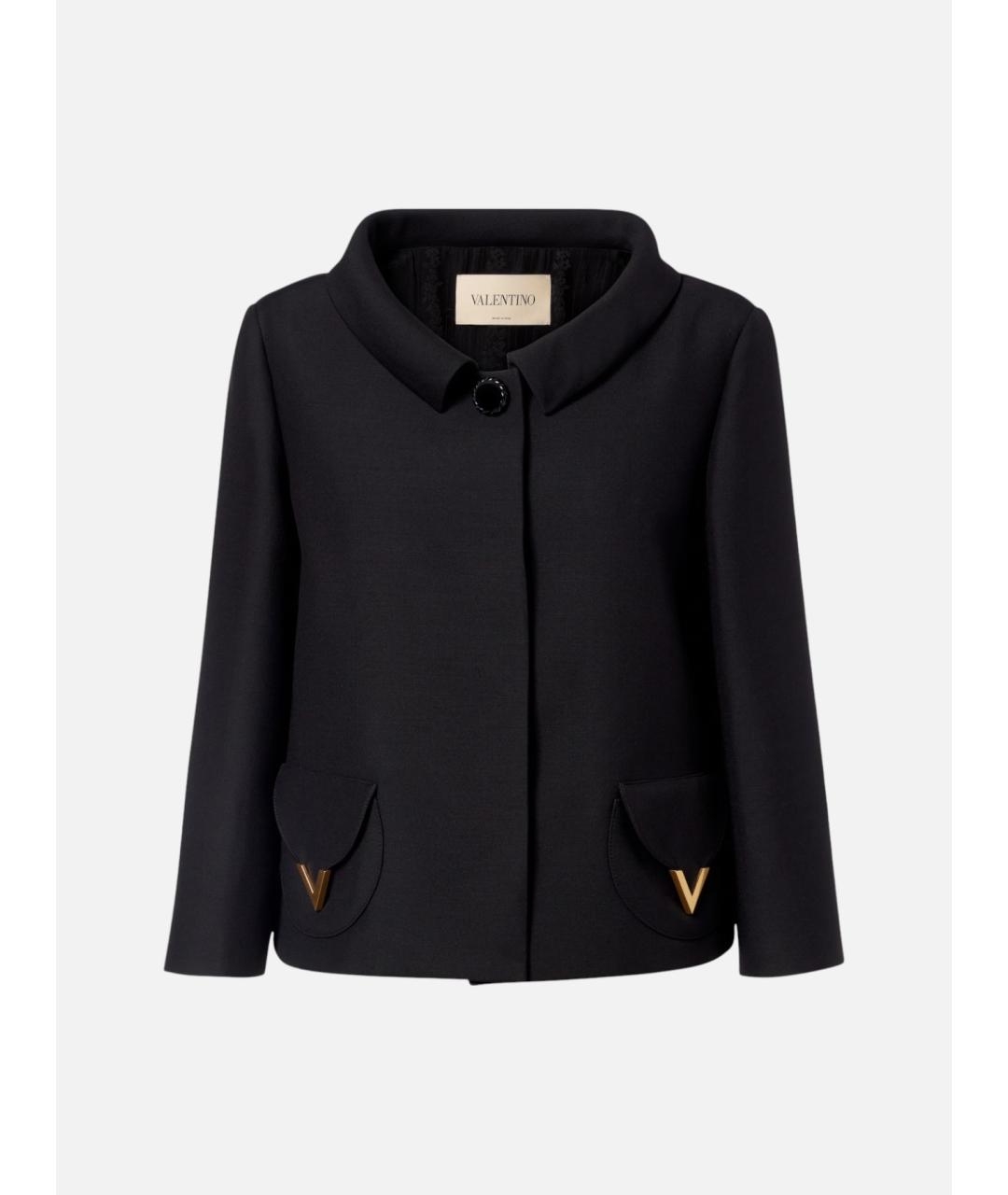 VALENTINO Черный шерстяной жакет/пиджак, фото 1