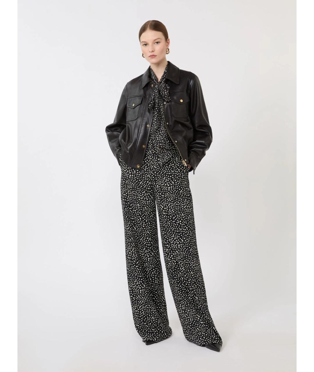 MAX MARA STUDIO Мульти полиэстеровые брюки широкие, фото 2