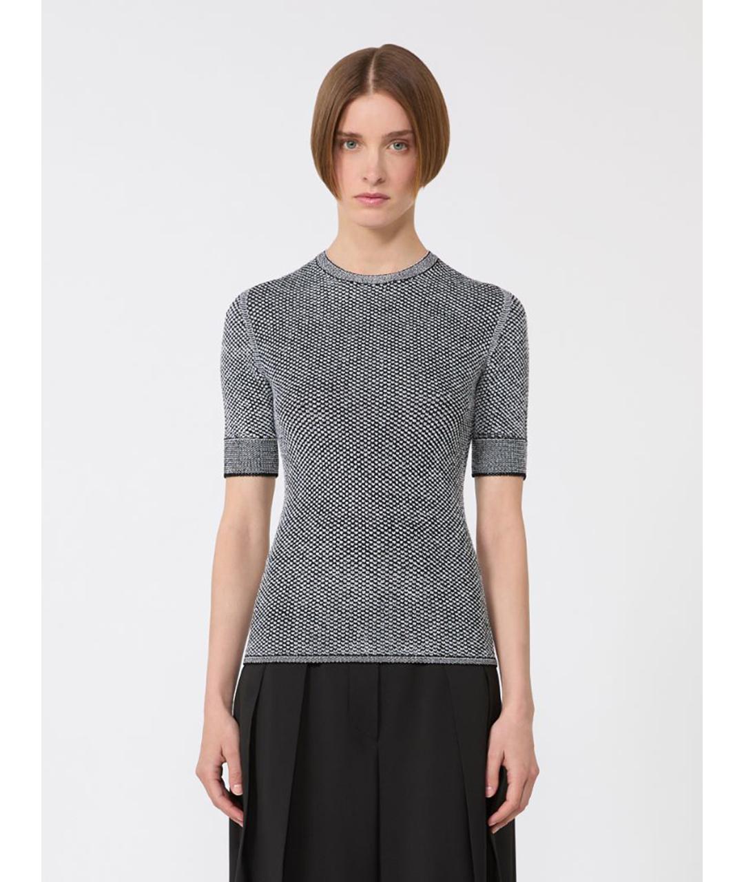 SPORTMAX Серый вискозный джемпер / свитер, фото 3