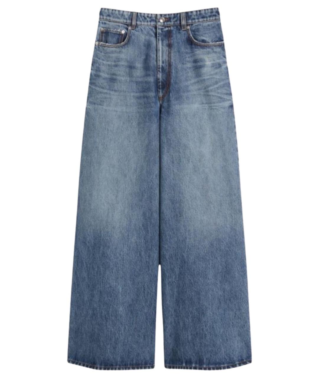 SPORTMAX Синие хлопковые прямые джинсы, фото 1