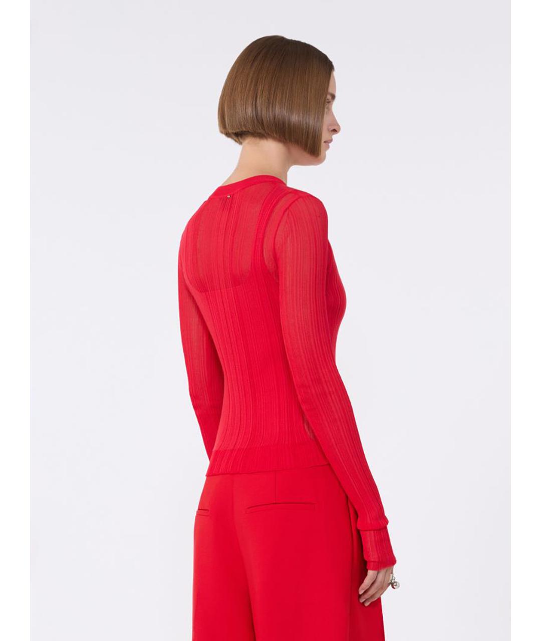 SPORTMAX Красный вискозный джемпер / свитер, фото 3