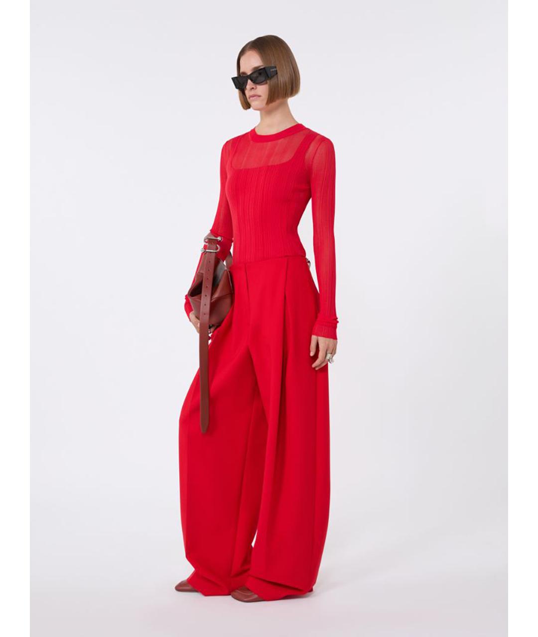 SPORTMAX Красный вискозный джемпер / свитер, фото 2