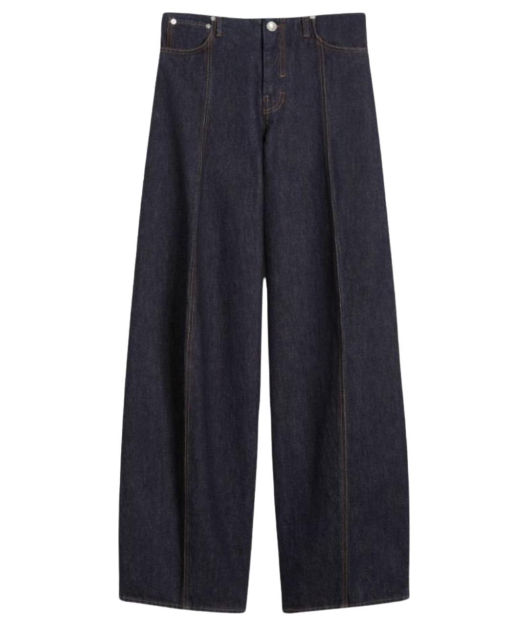 SPORTMAX Темно-синие хлопковые прямые джинсы, фото 1