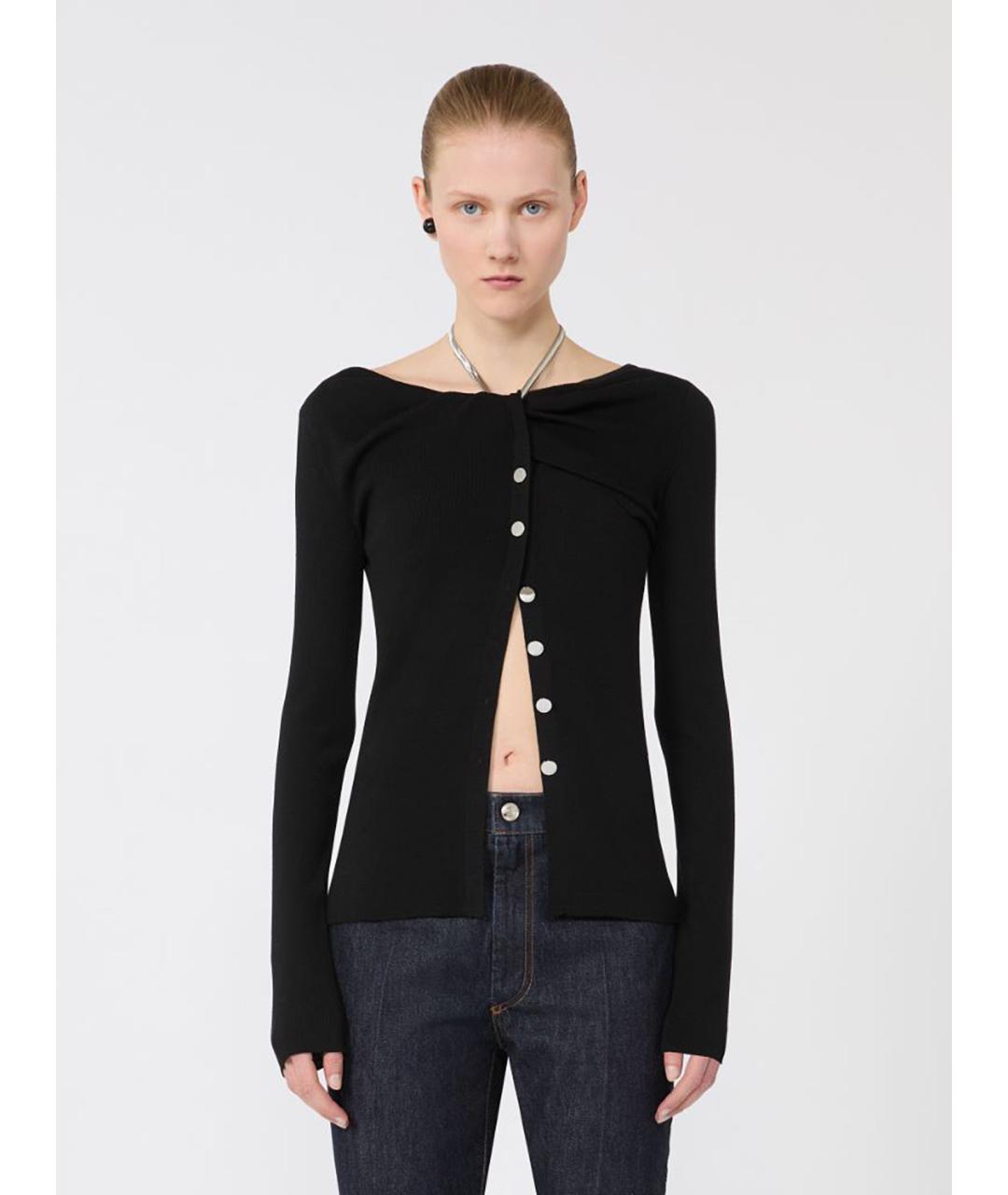 SPORTMAX Черный шерстяной кардиган, фото 2