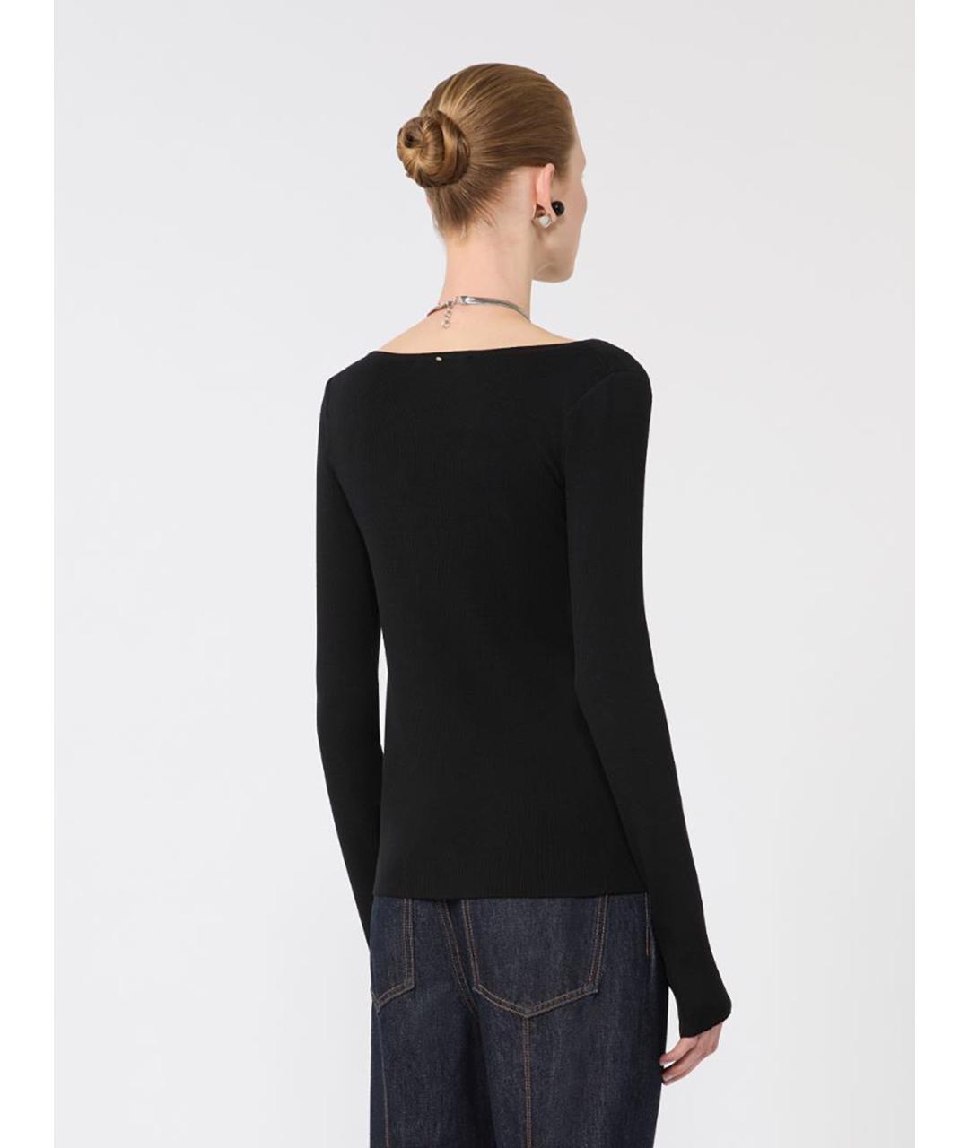 SPORTMAX Черный шерстяной кардиган, фото 3