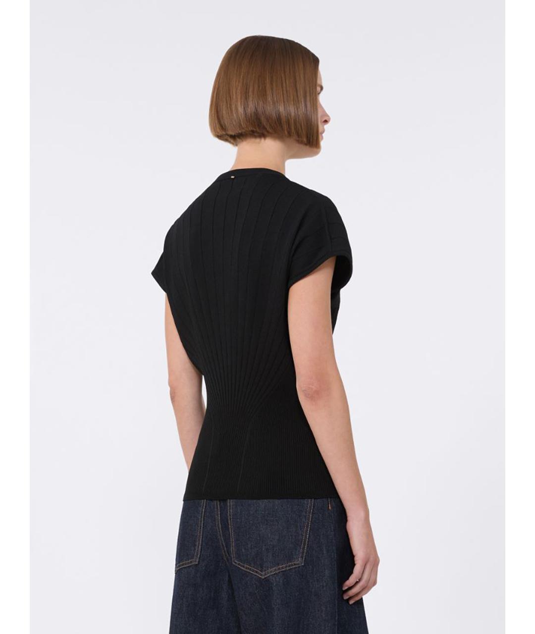 SPORTMAX Черный вискозный джемпер / свитер, фото 4