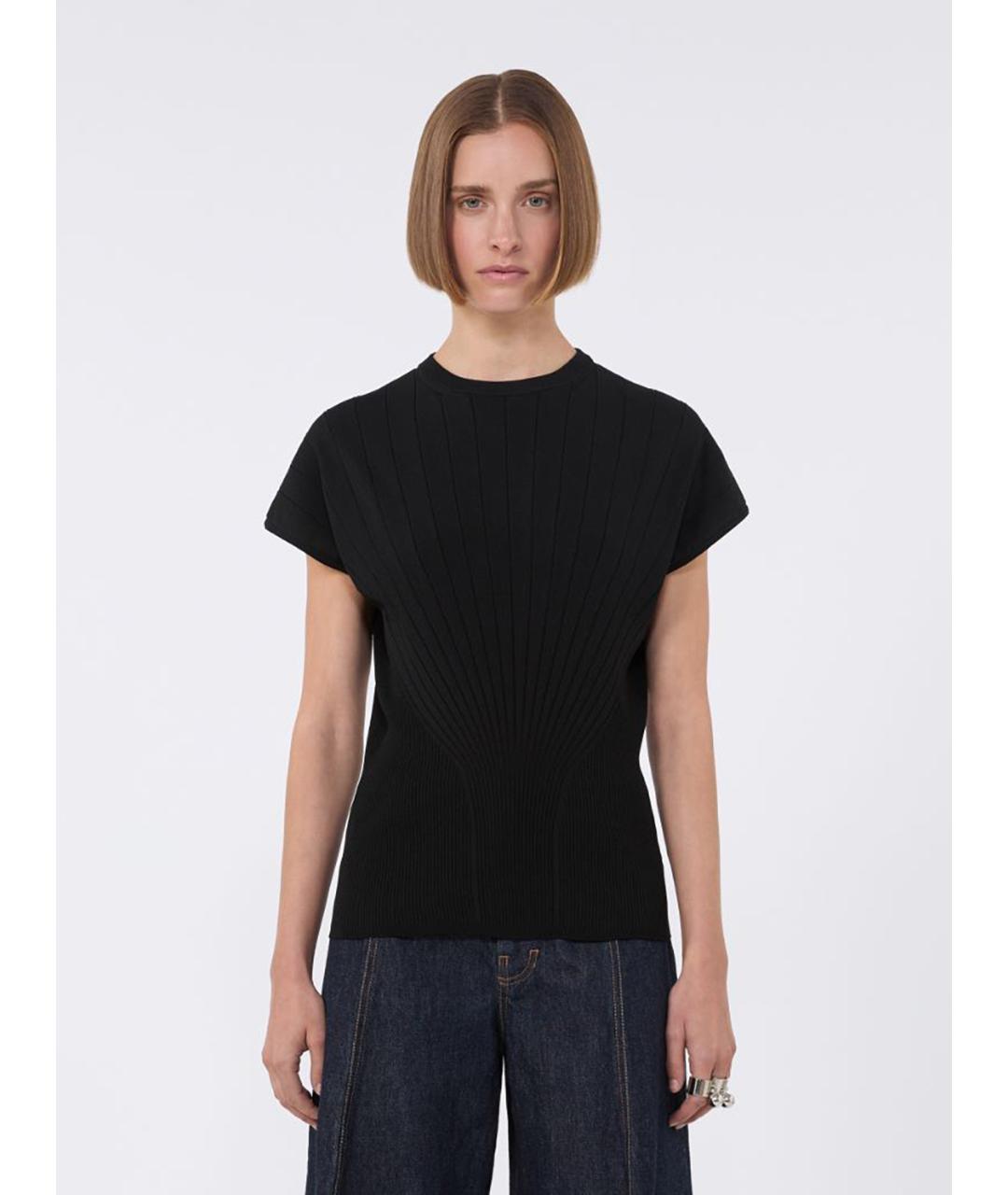 SPORTMAX Черный вискозный джемпер / свитер, фото 3