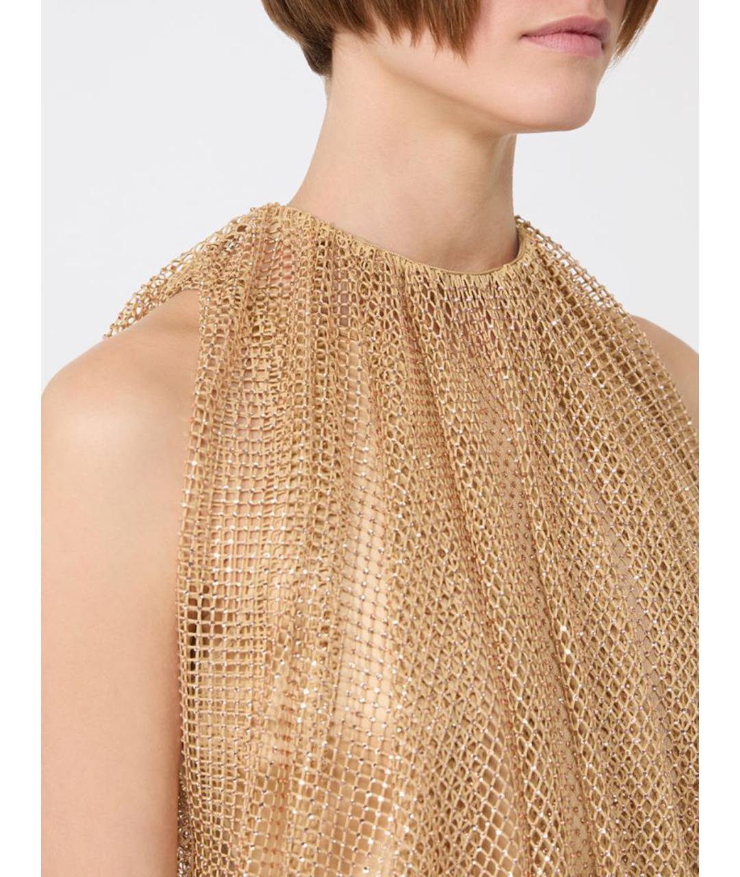 SPORTMAX Бежевая полиэстеровая блузы, фото 5