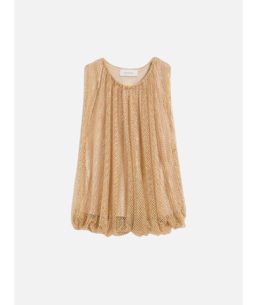 SPORTMAX Бежевая полиэстеровая блузы, фото 6