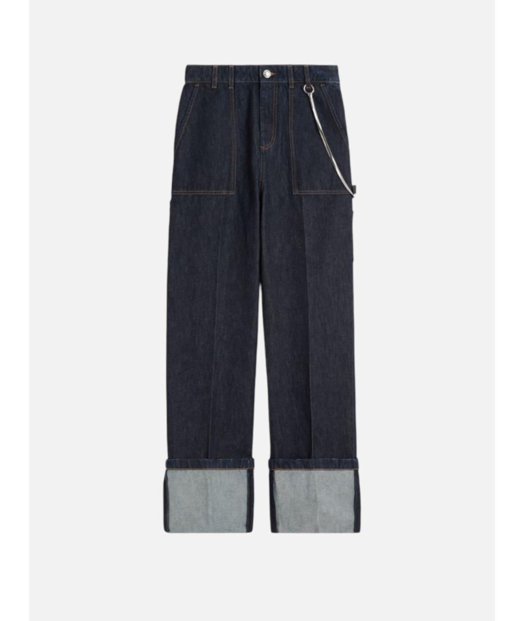 SPORTMAX Темно-синие хлопковые джинсы слим, фото 6