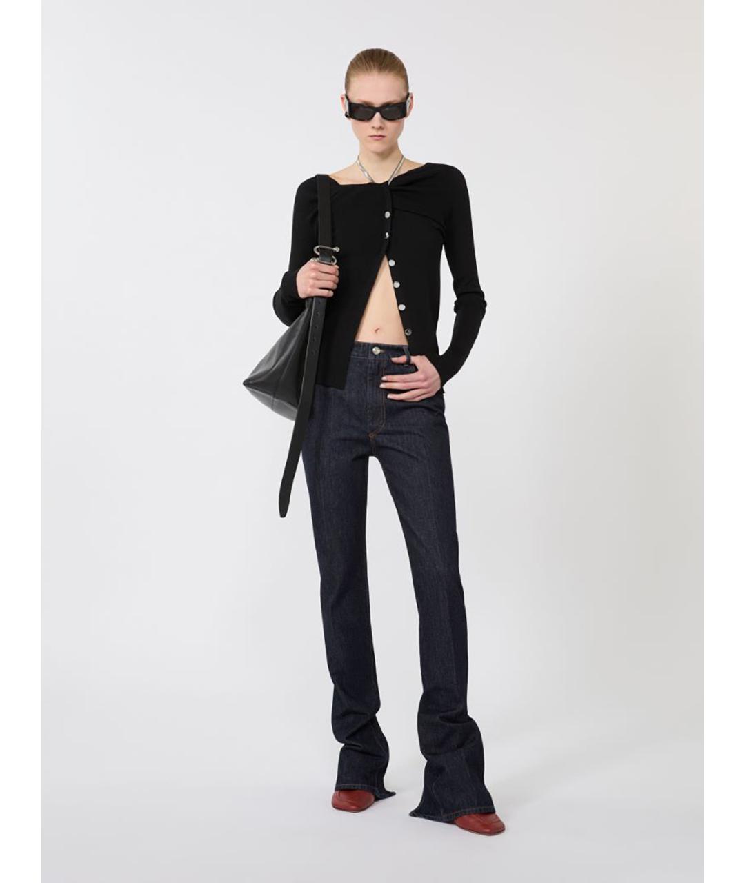 SPORTMAX Синие хлопковые прямые джинсы, фото 2