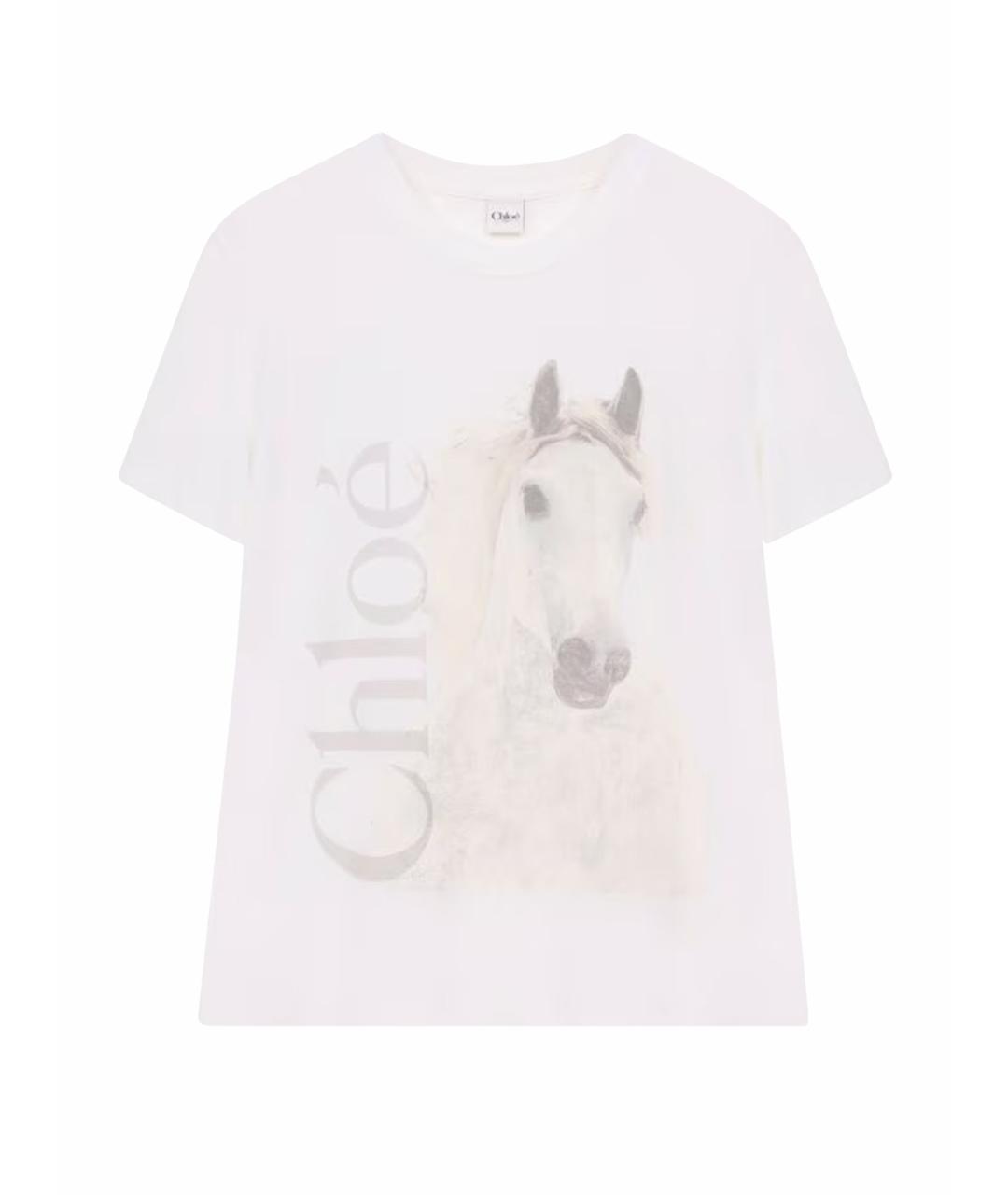 CHLOE Синяя хлопковая футболка, фото 1