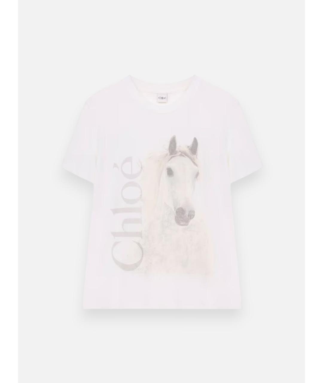 CHLOE Синяя хлопковая футболка, фото 4