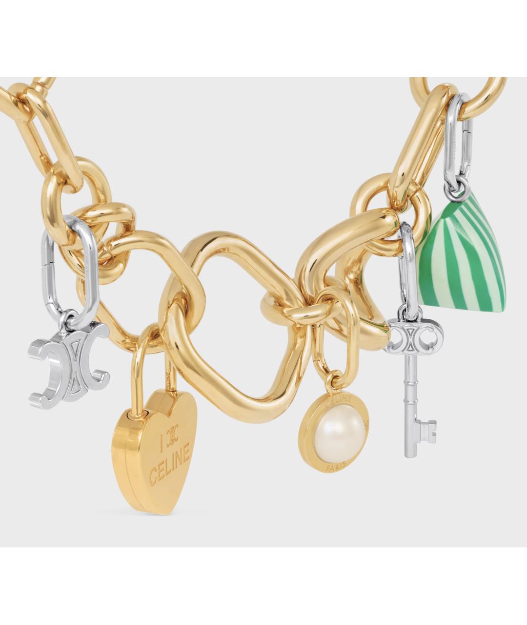 CELINE Золотая латунная подвеска, фото 2