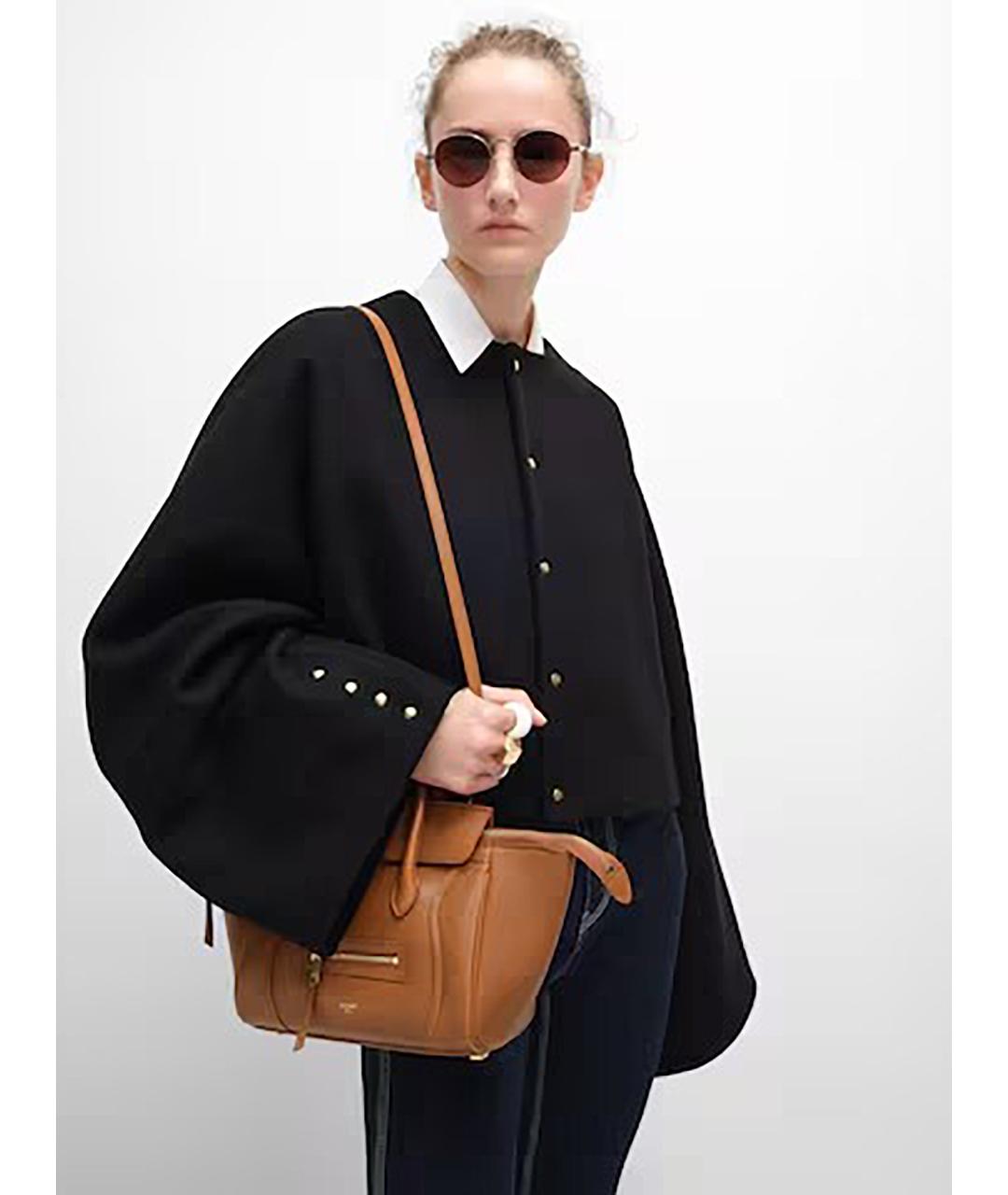 CELINE Коричневая кожаная сумка тоут, фото 3