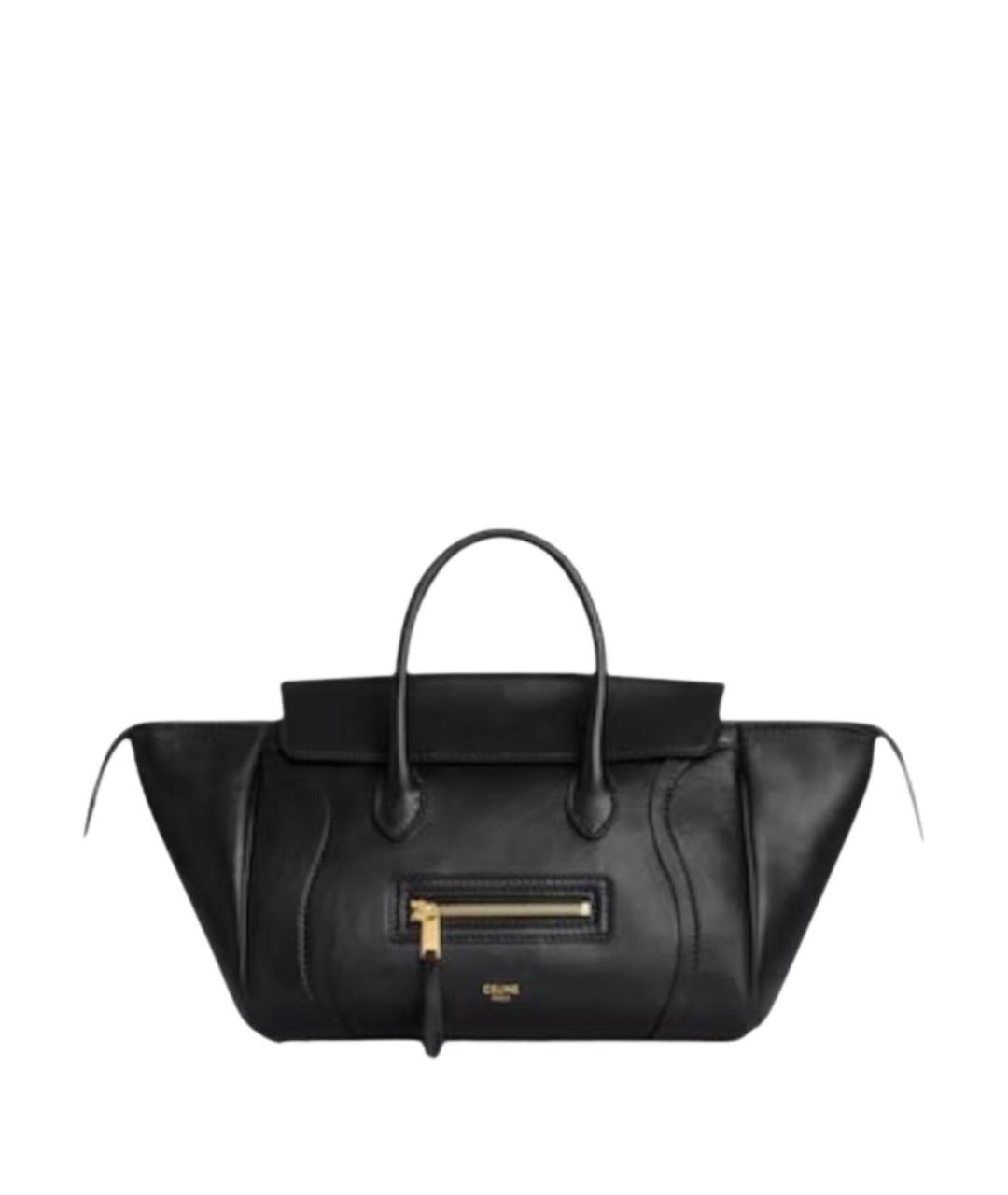 CELINE Черная кожаная сумка тоут, фото 1