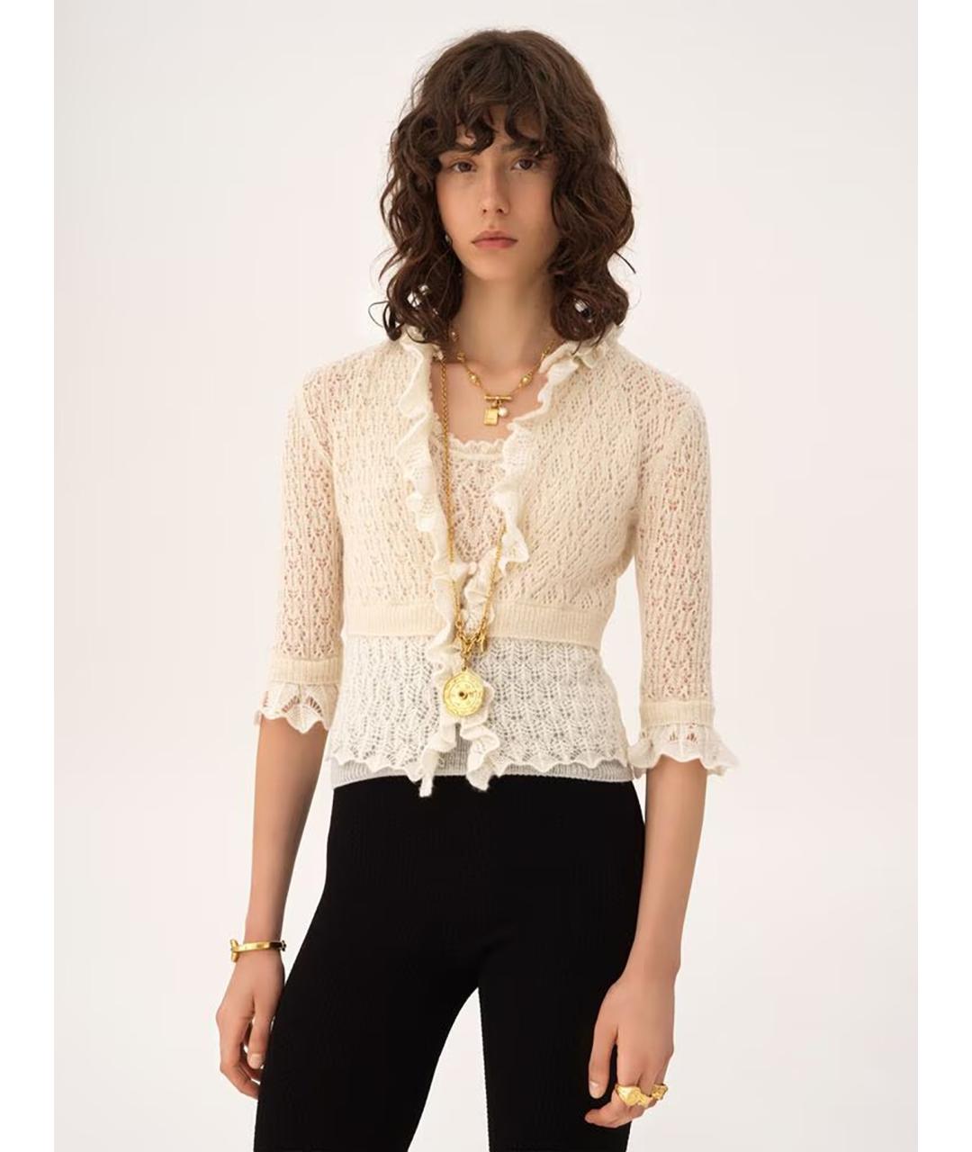 CHLOE Бежевый шерстяной кардиган, фото 3