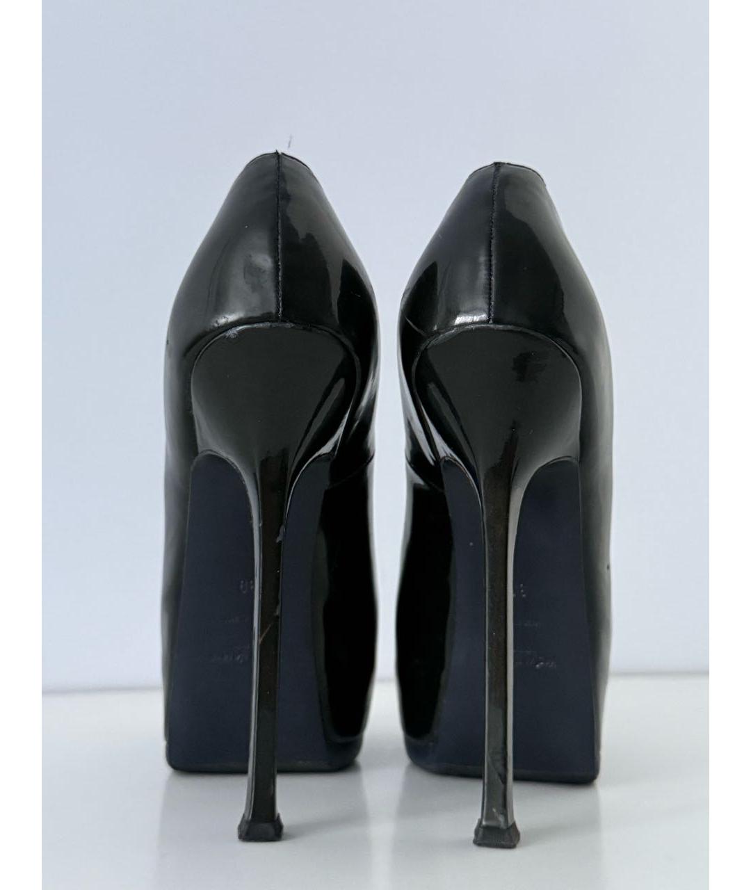 SAINT LAURENT Черные туфли из лакированной кожи, фото 4