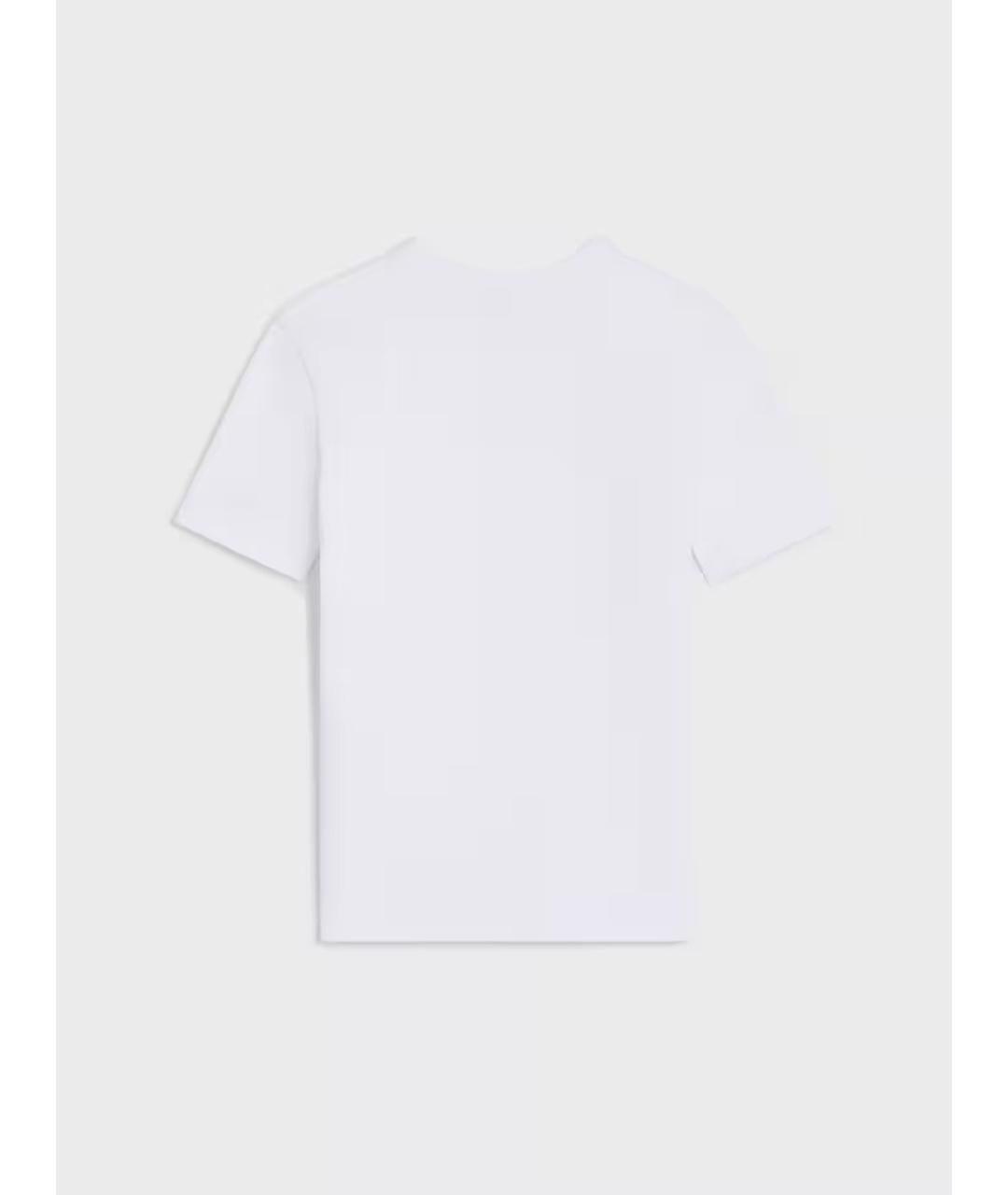 CELINE Белая хлопковая футболка, фото 2