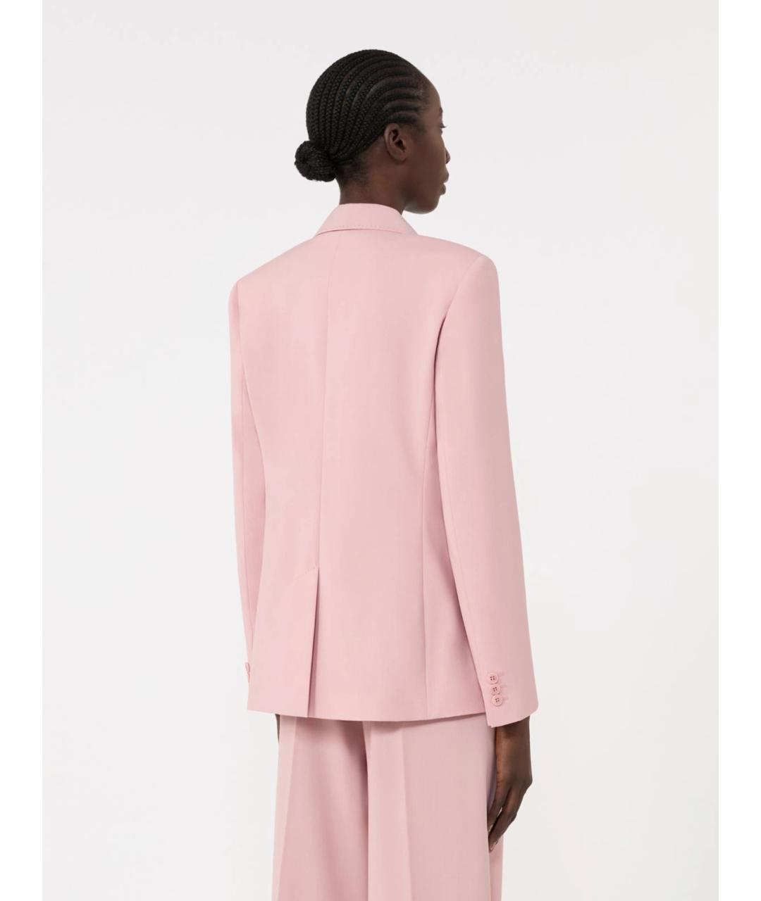 WEEKEND MAX MARA Розовый шерстяной жакет/пиджак, фото 4