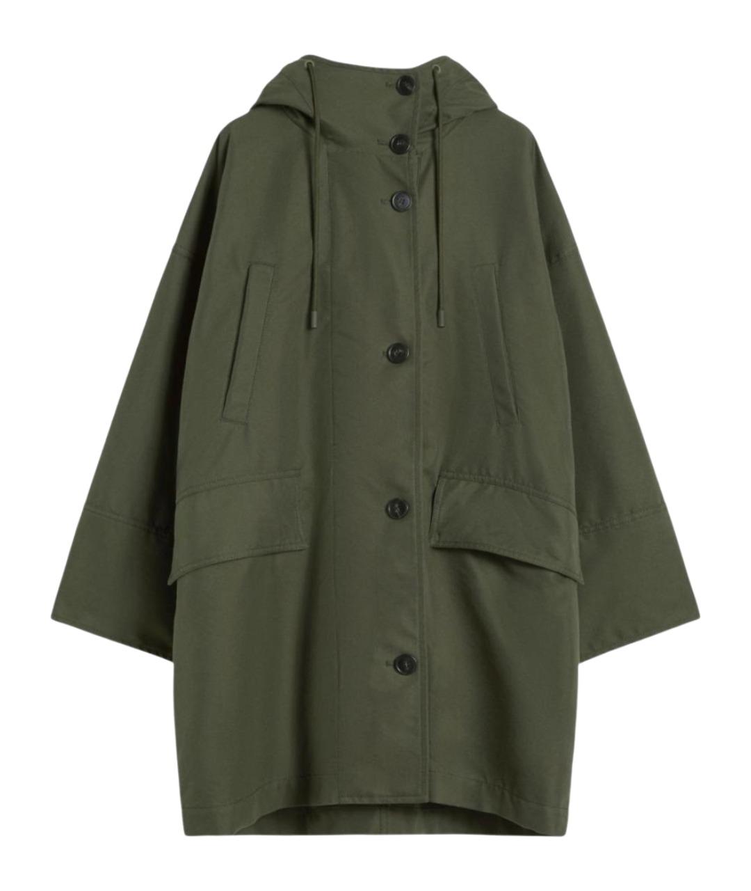 WEEKEND MAX MARA Зеленый хлопковый тренч/плащ, фото 1