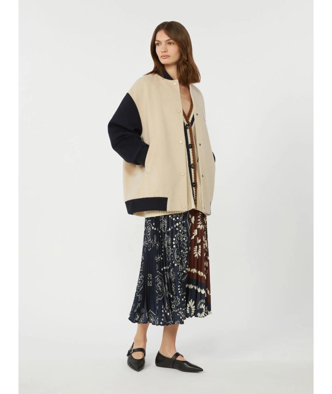 WEEKEND MAX MARA Мульти полиэстеровая юбка миди, фото 2