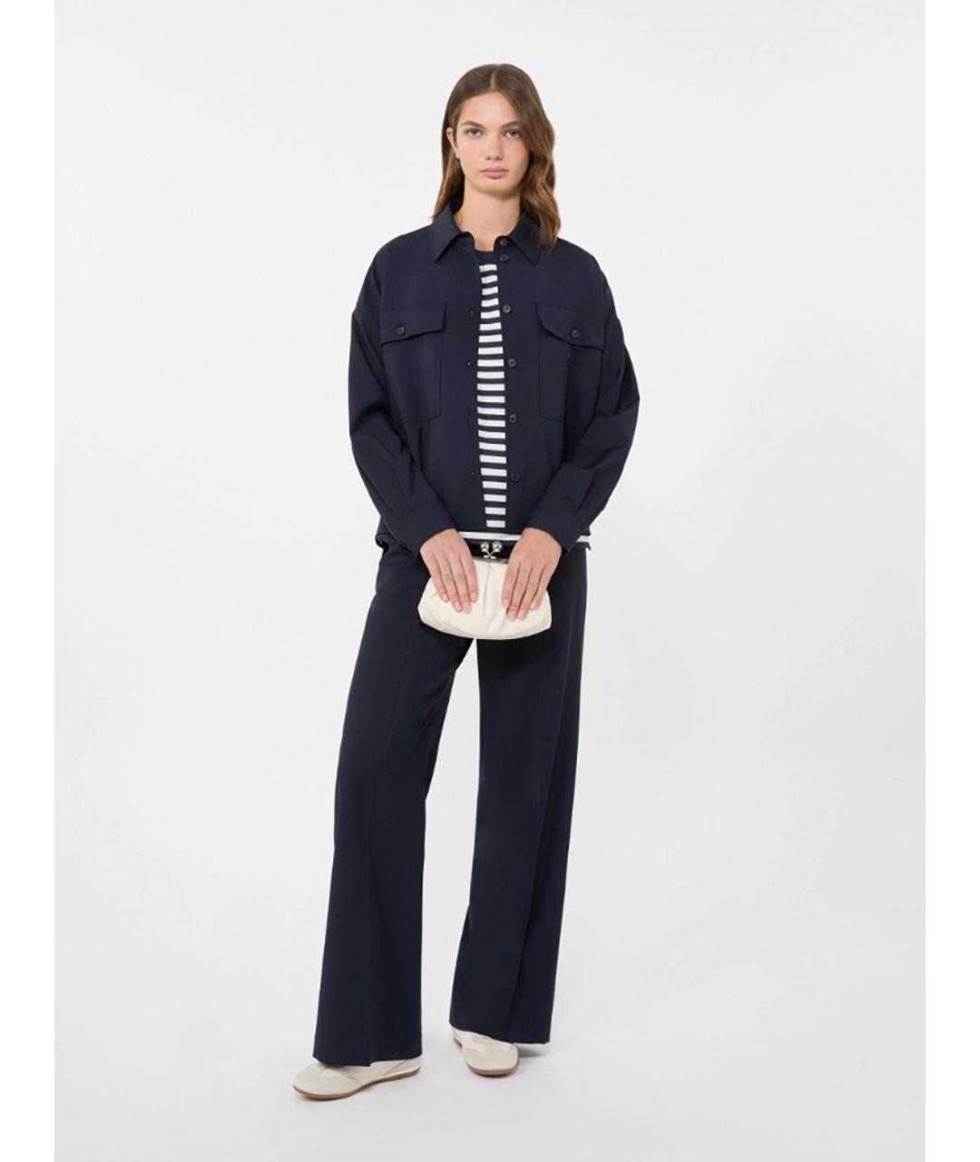 WEEKEND MAX MARA Черная шерстяная рубашка, фото 2