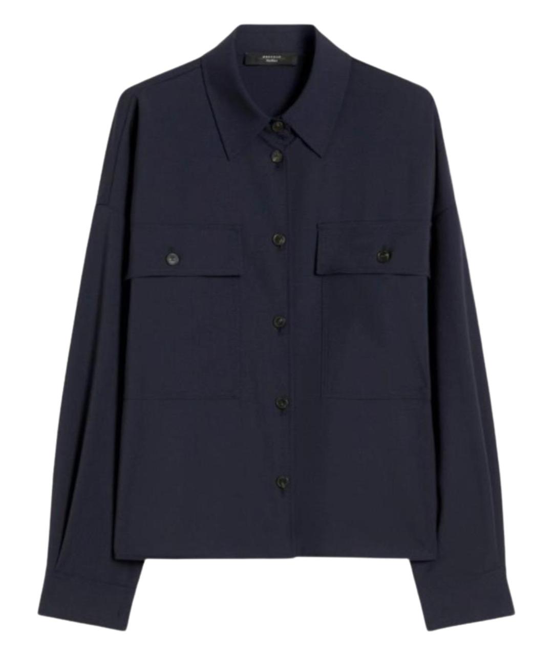 WEEKEND MAX MARA Черная шерстяная рубашка, фото 1