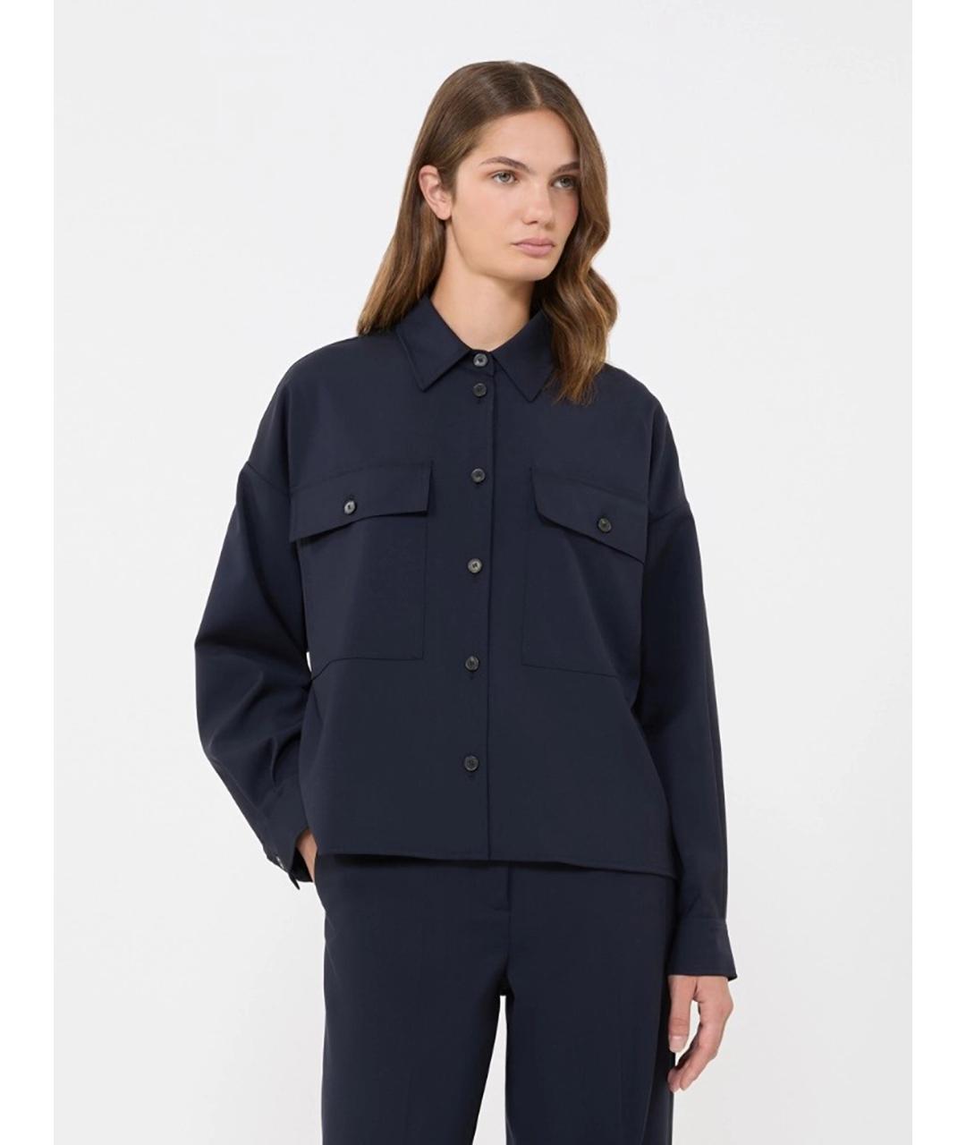 WEEKEND MAX MARA Черная шерстяная рубашка, фото 3