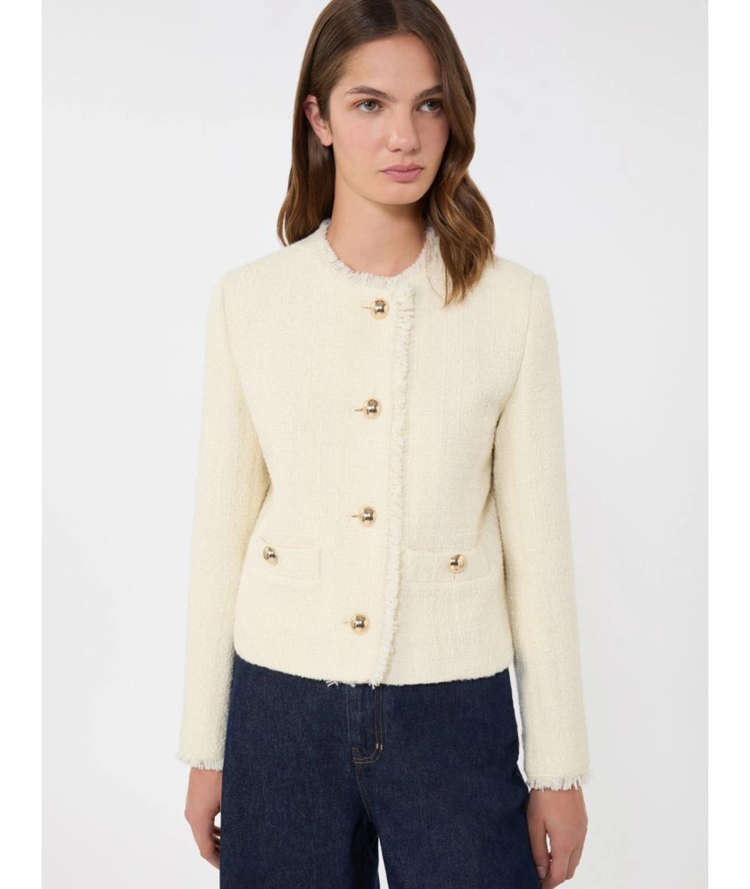 WEEKEND MAX MARA Бежевая шерстяная куртка, фото 5