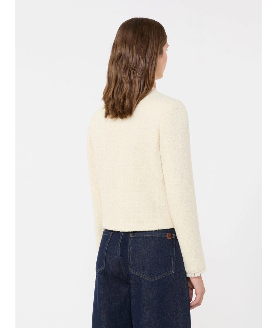 WEEKEND MAX MARA Бежевая шерстяная куртка, фото 4