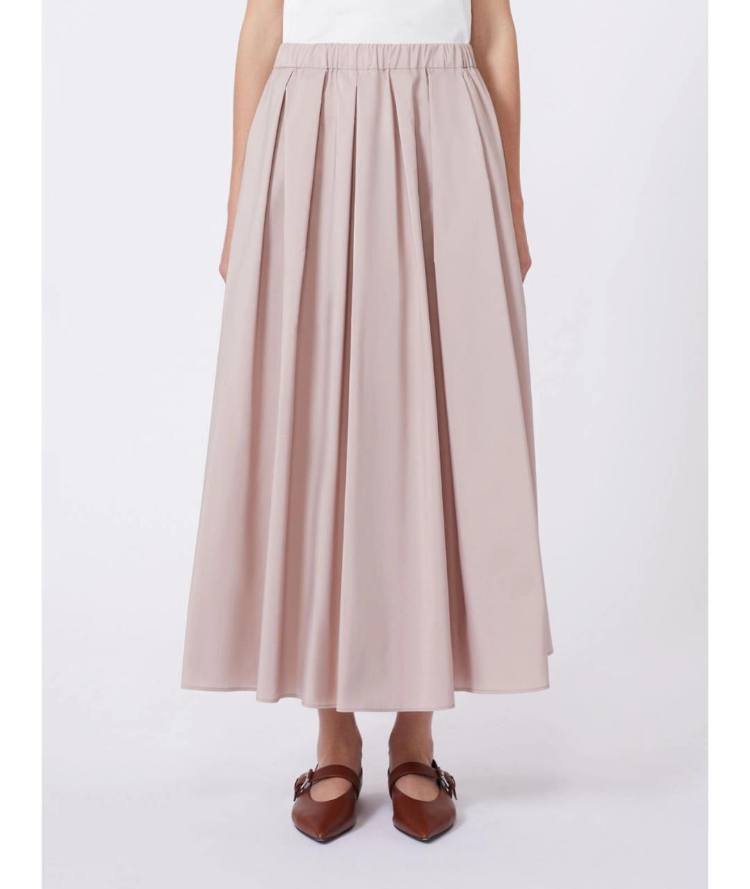 WEEKEND MAX MARA Розовая полиэстеровая юбка миди, фото 3