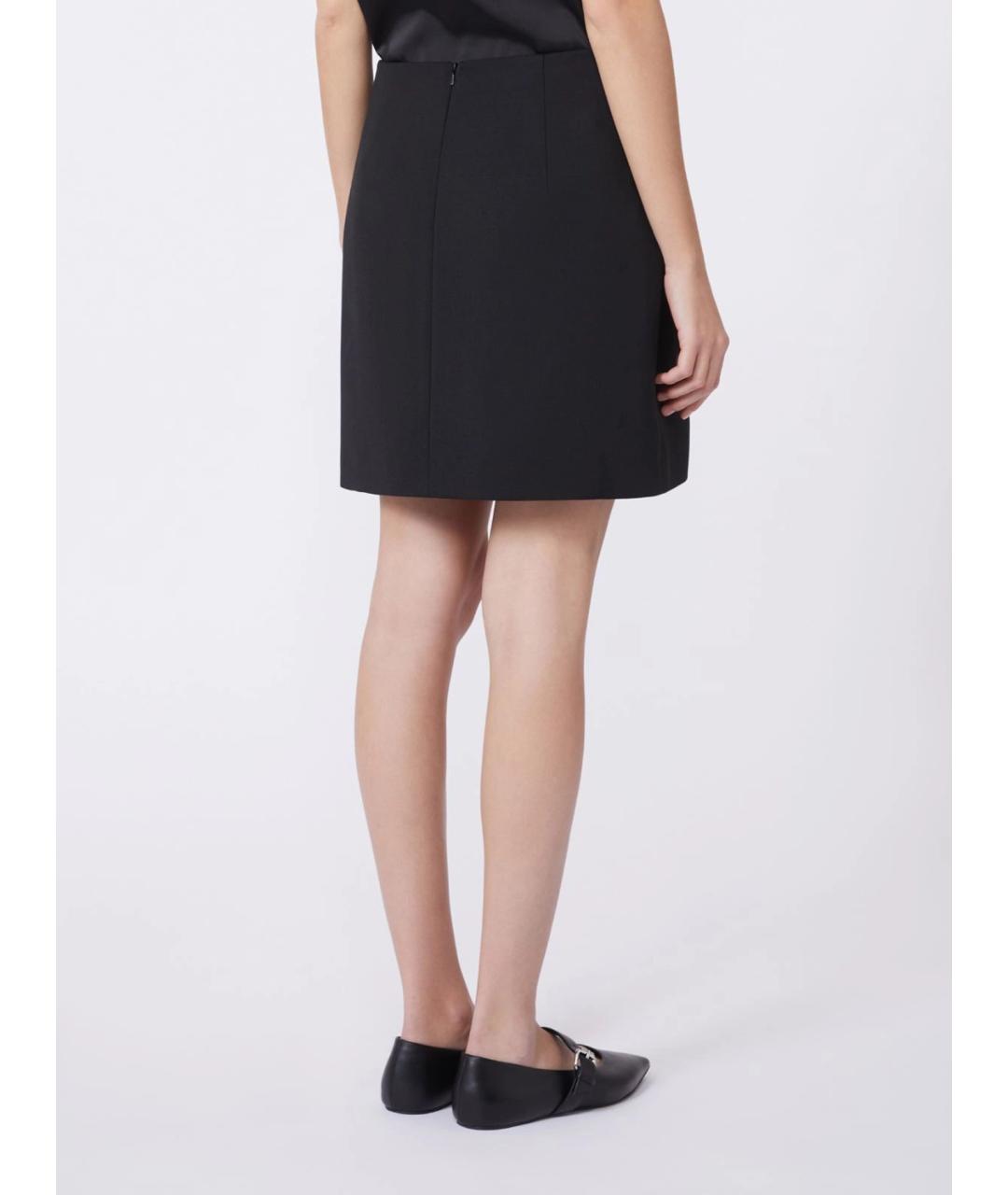 WEEKEND MAX MARA Черная полиэстеровая юбка мини, фото 4