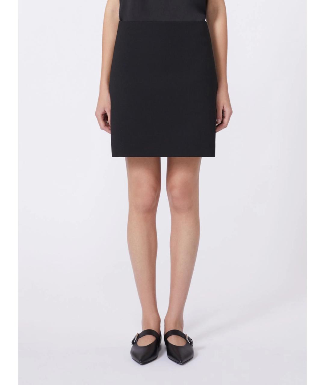 WEEKEND MAX MARA Черная полиэстеровая юбка мини, фото 3