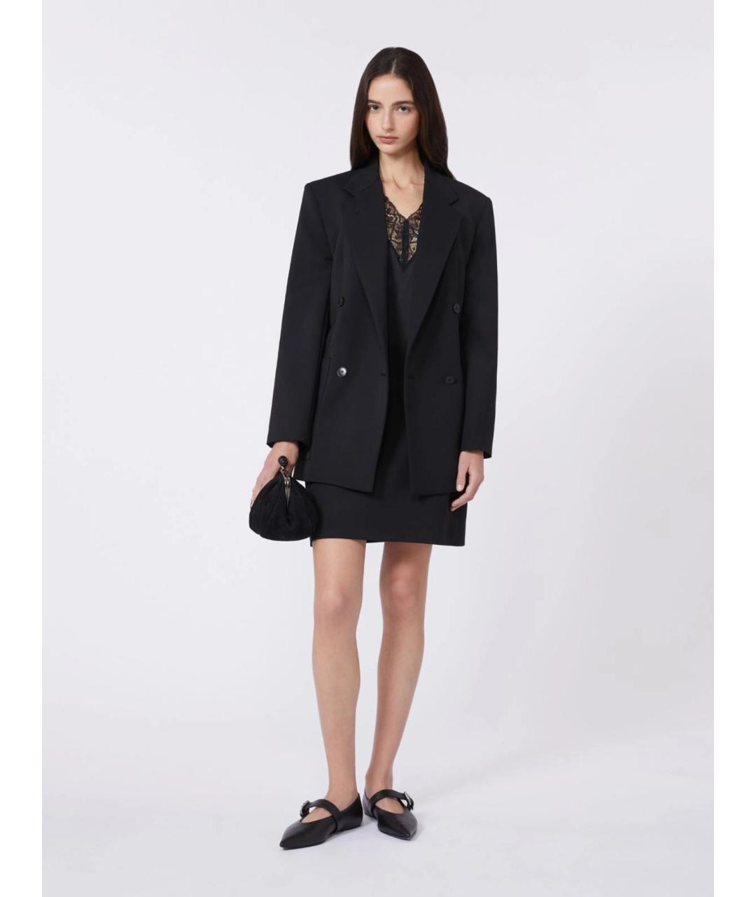 WEEKEND MAX MARA Черная полиэстеровая юбка мини, фото 2