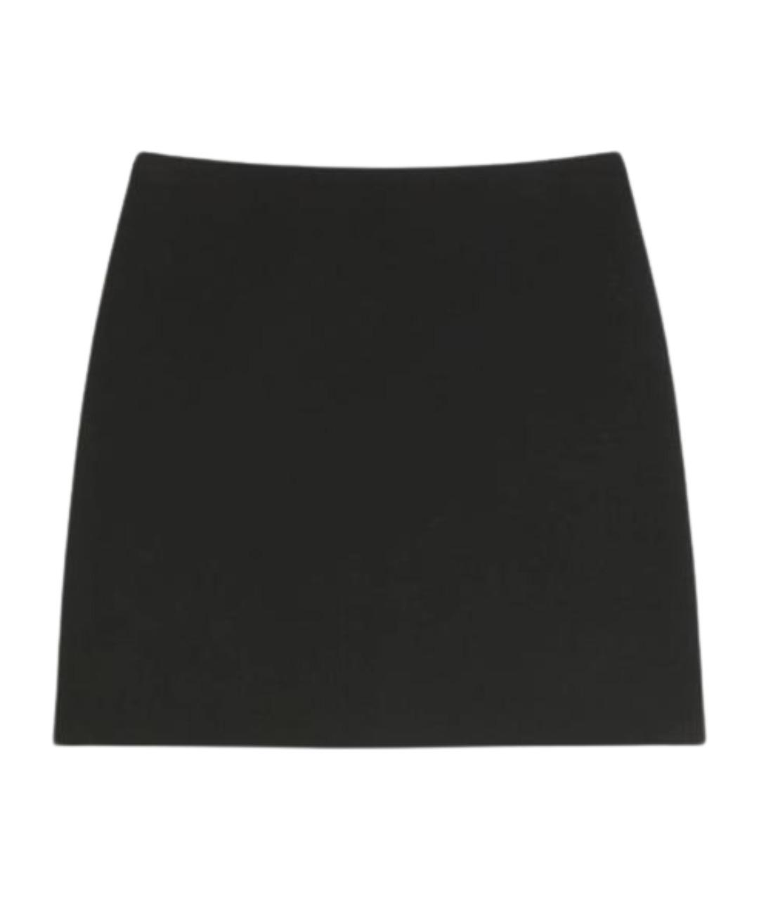 WEEKEND MAX MARA Черная полиэстеровая юбка мини, фото 1