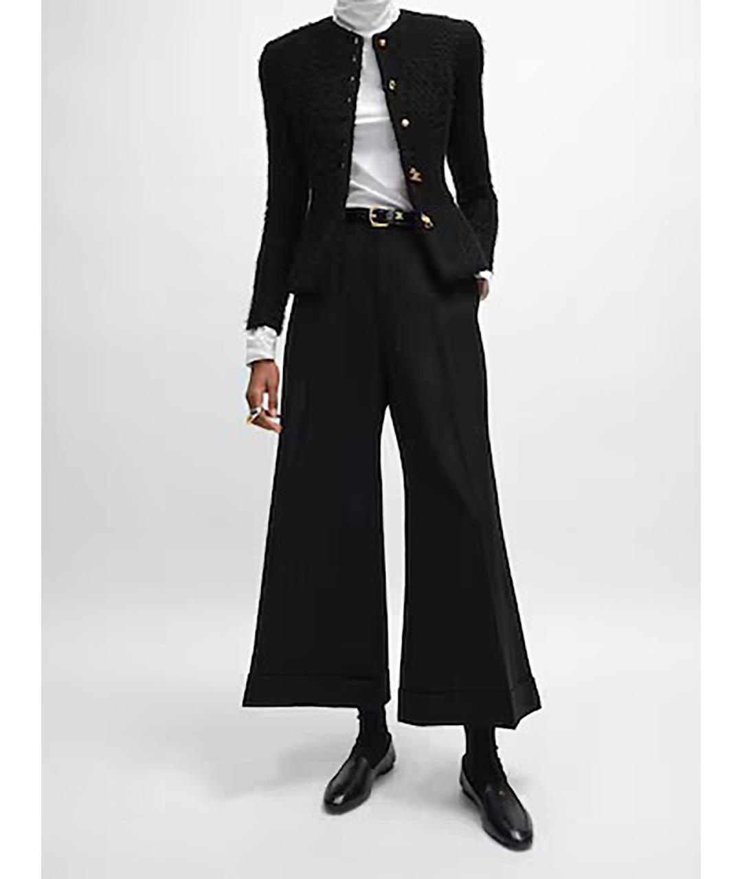 CELINE Черные шерстяные брюки широкие, фото 2